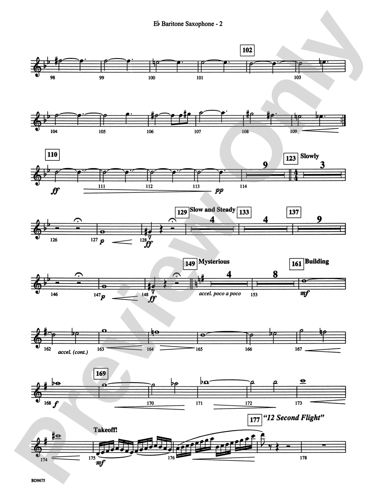 Twelve Seconds to the Moon: E-flat Baritone Saxophone