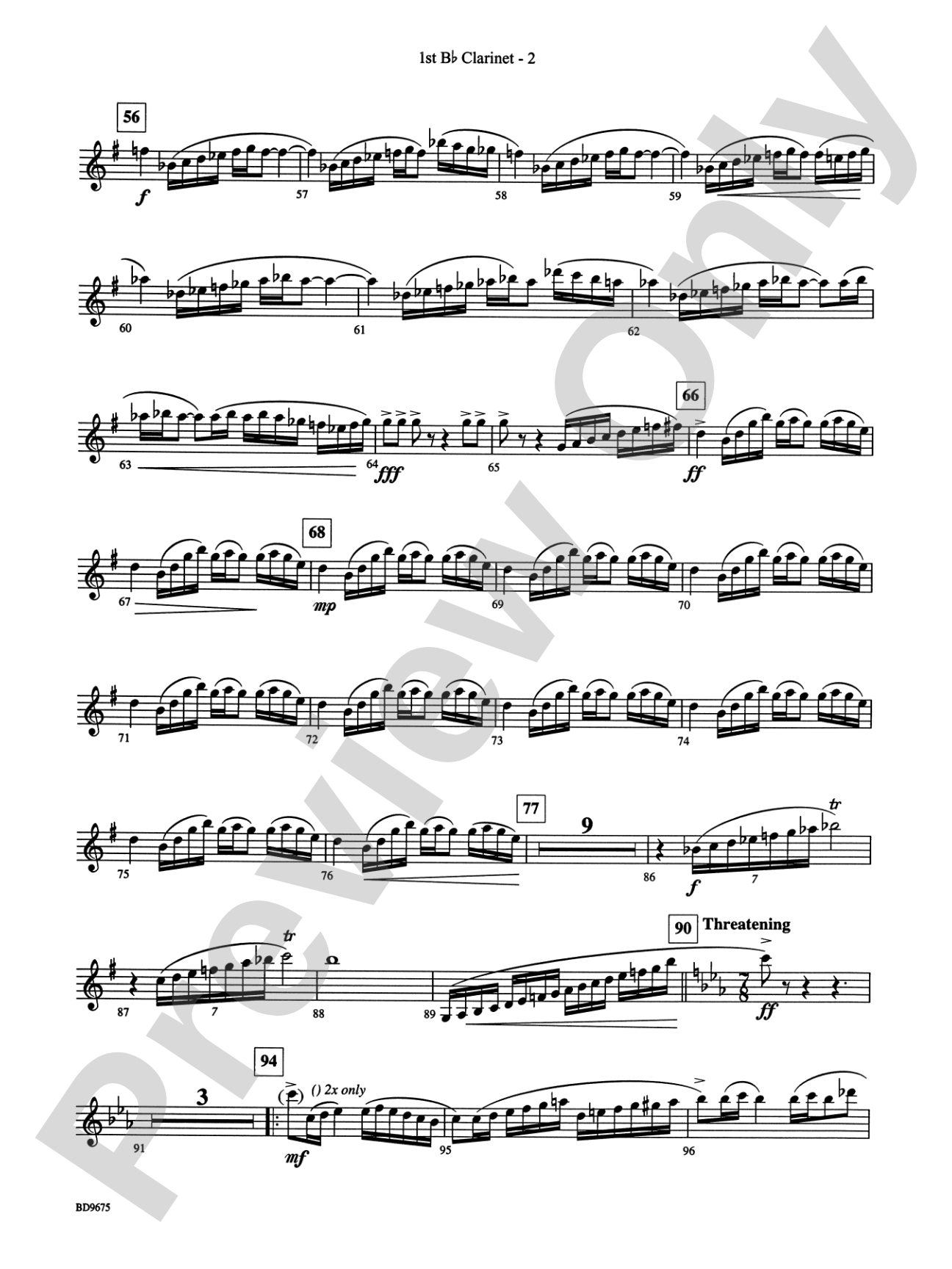 Twelve Seconds to the Moon: 1st B-flat Clarinet