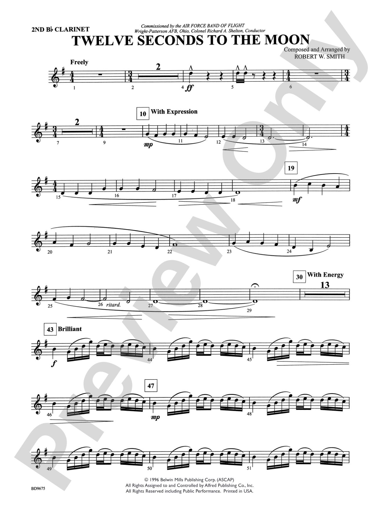 Twelve Seconds to the Moon: 2nd B-flat Clarinet