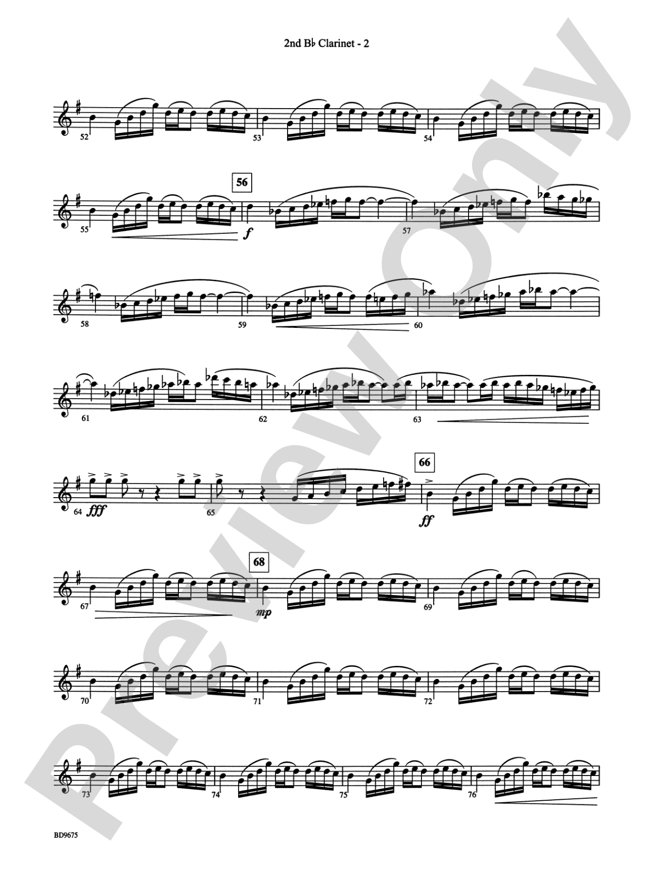 Twelve Seconds to the Moon: 2nd B-flat Clarinet