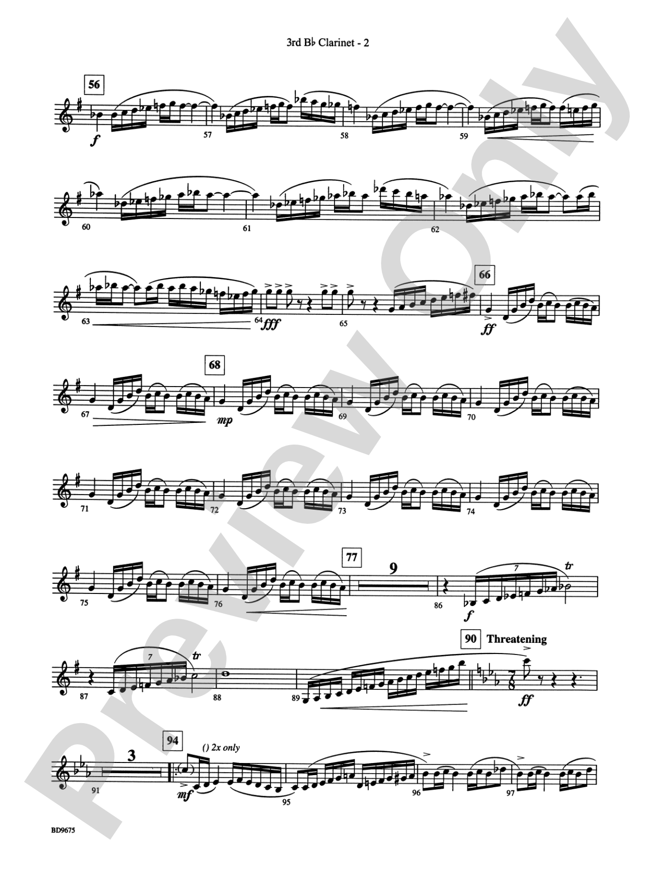 Twelve Seconds to the Moon: 3rd B-flat Clarinet