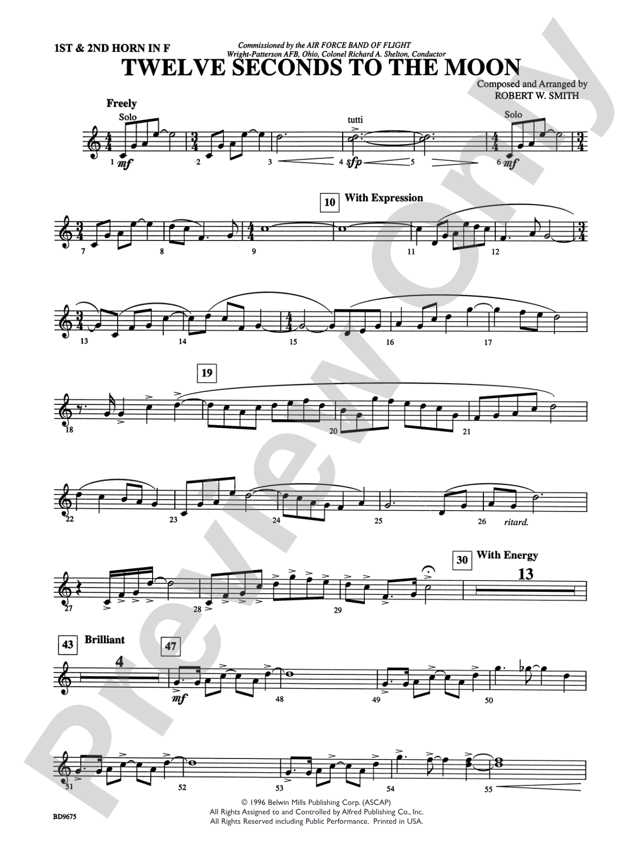 Twelve Seconds to the Moon: 1st & 2nd F Horns