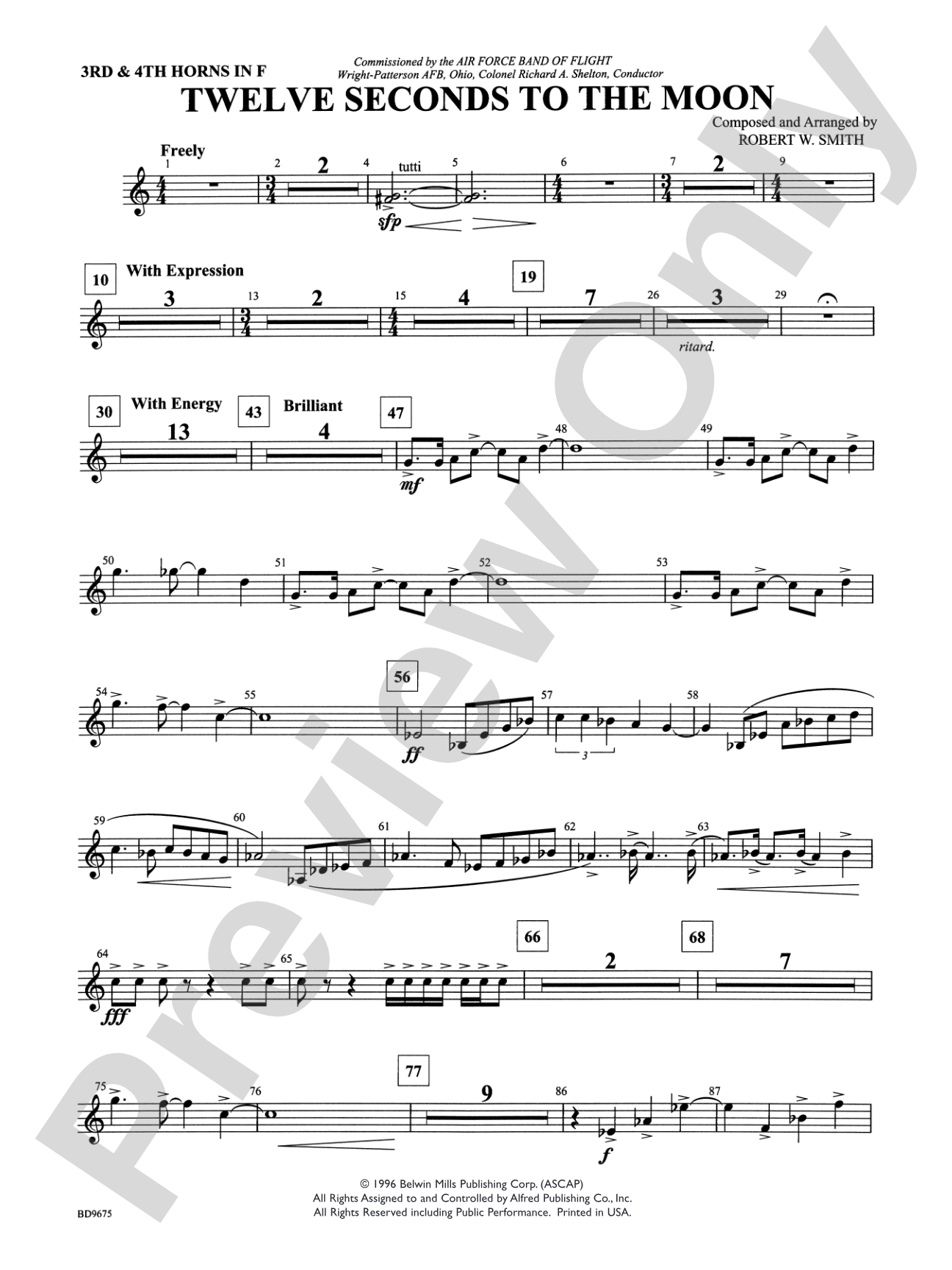 Twelve Seconds to the Moon: 3rd & 4th F Horns