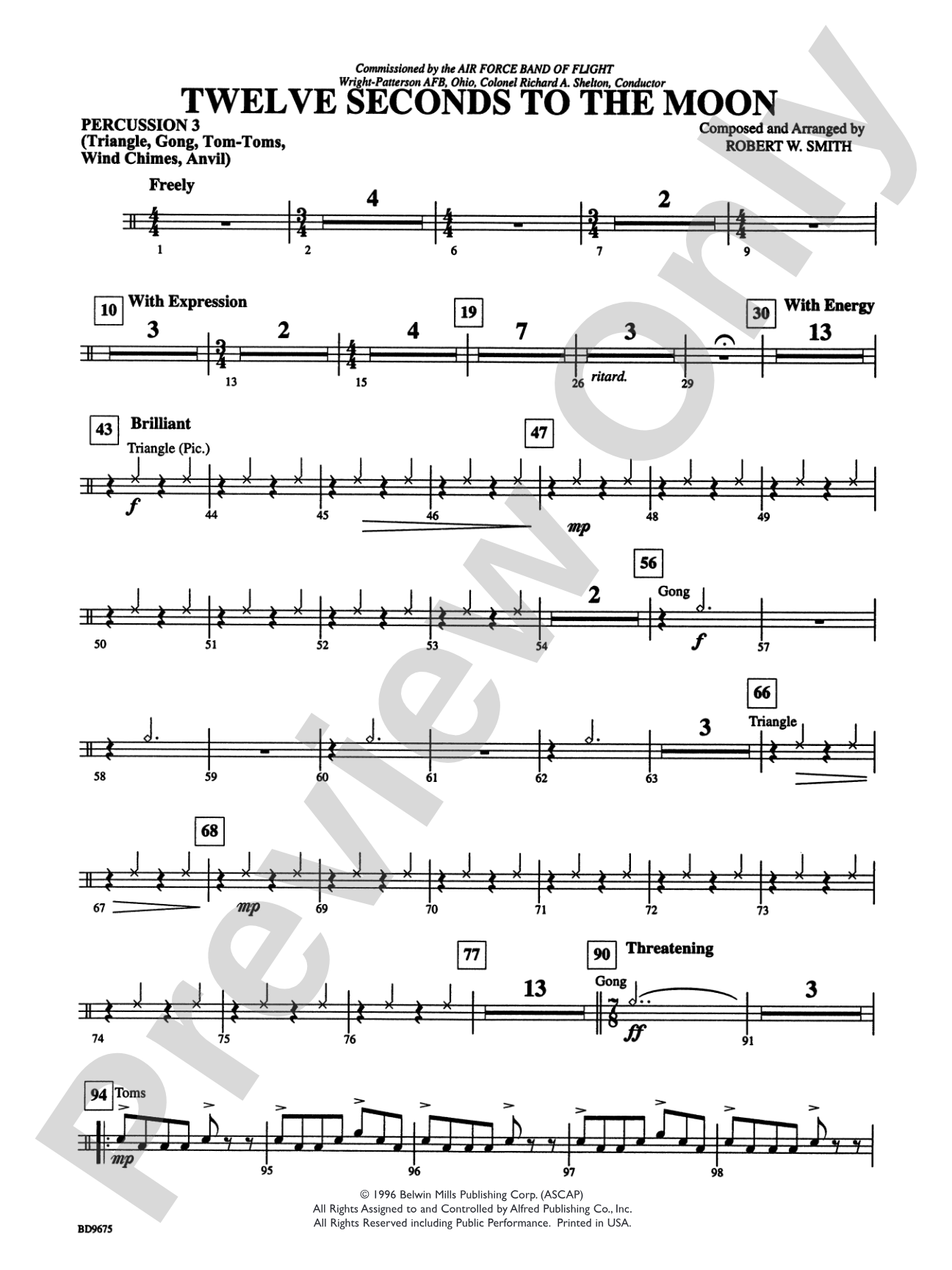 Twelve Seconds to the Moon: 3rd Percussion
