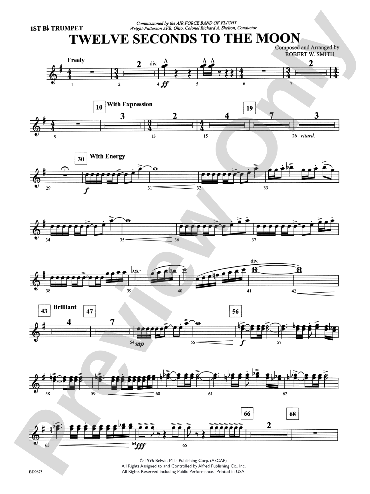 Twelve Seconds to the Moon: 1st B-flat Trumpet