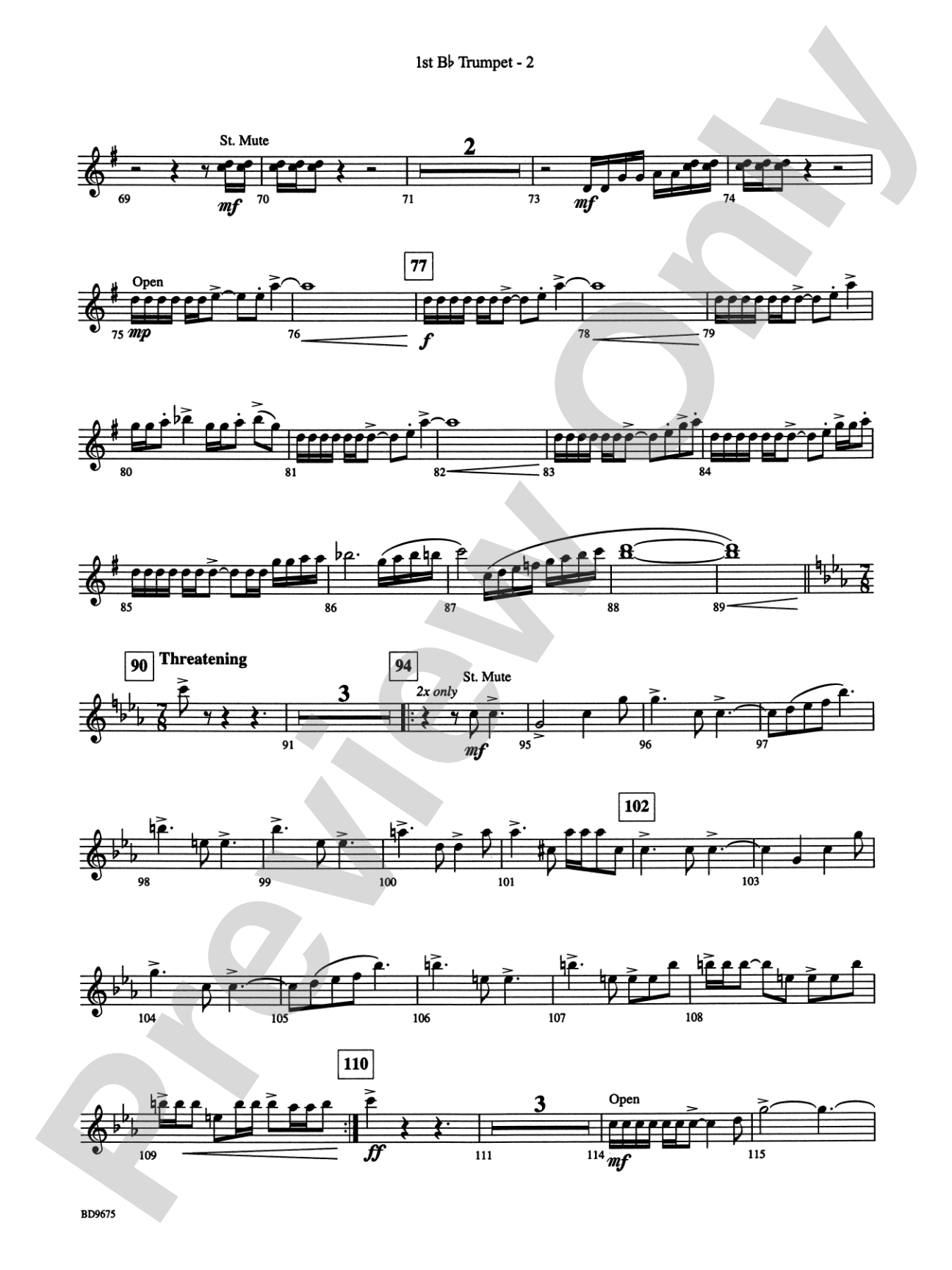 Twelve Seconds to the Moon: 1st B-flat Trumpet