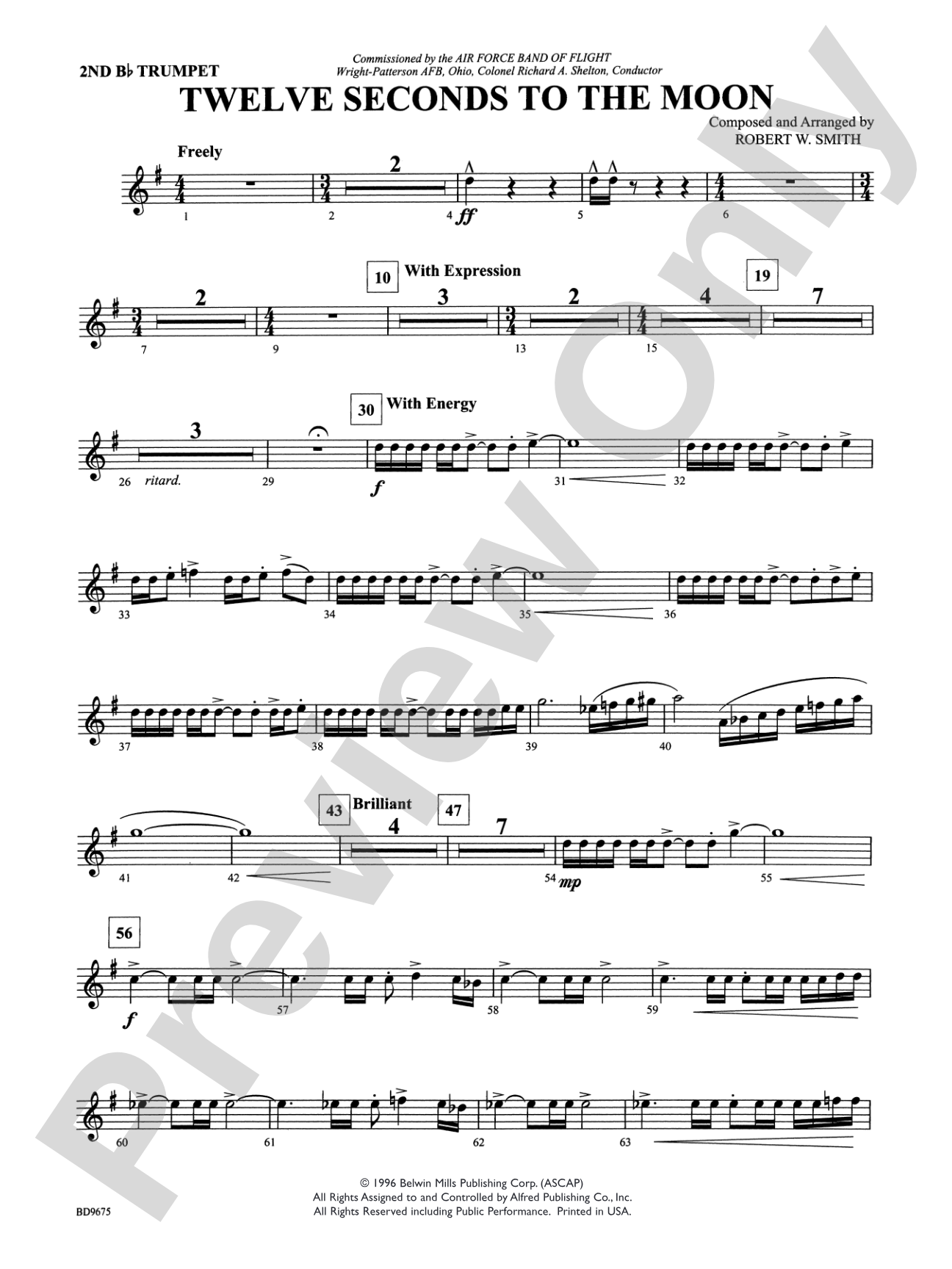 Twelve Seconds to the Moon: 2nd B-flat Trumpet