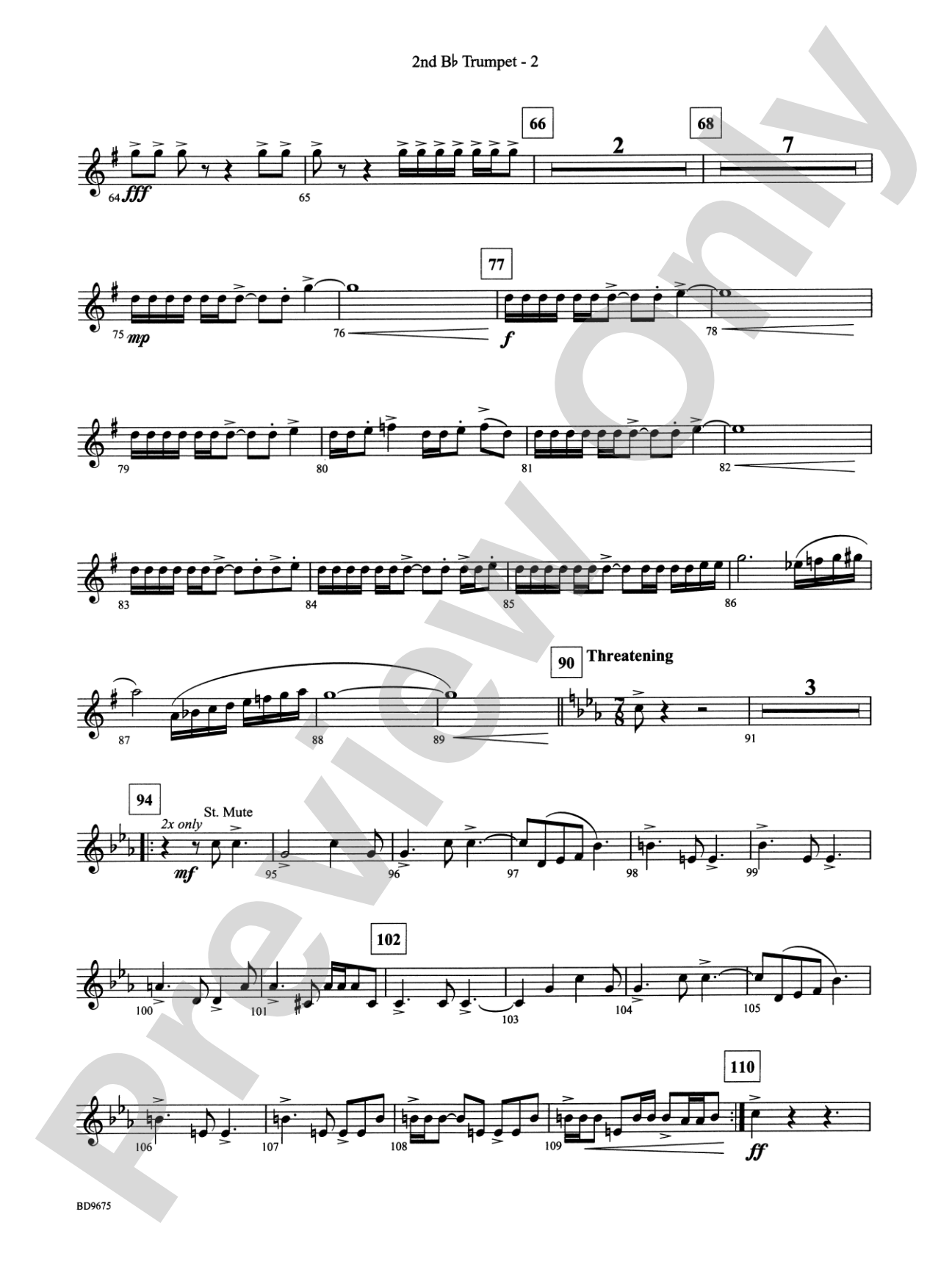 Twelve Seconds to the Moon: 2nd B-flat Trumpet