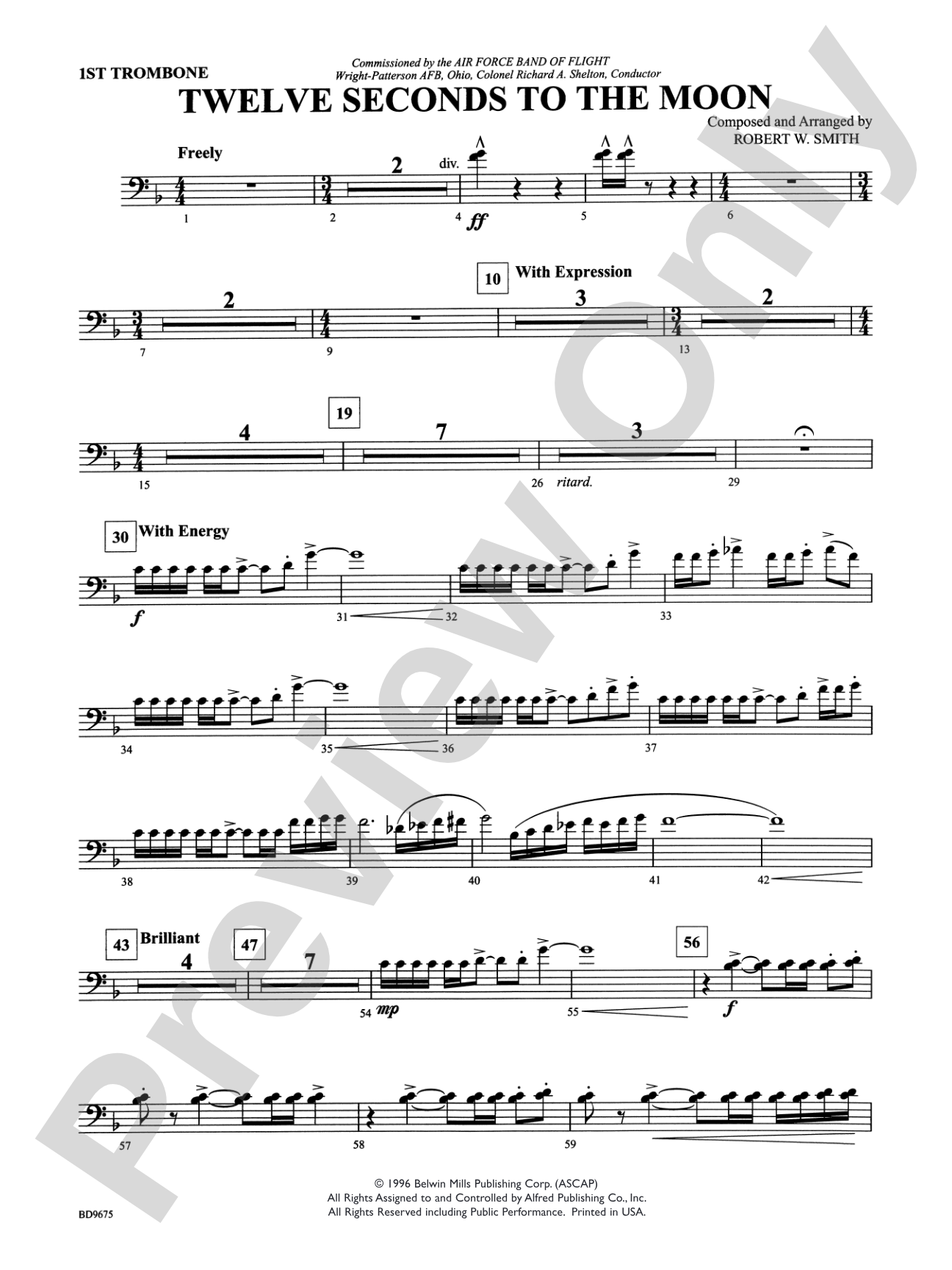 Twelve Seconds to the Moon: 1st Trombone