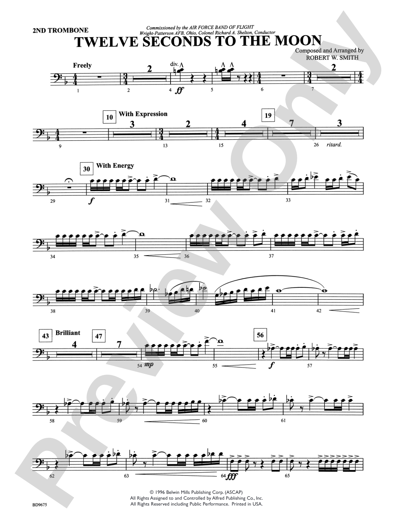 Twelve Seconds to the Moon: 2nd Trombone