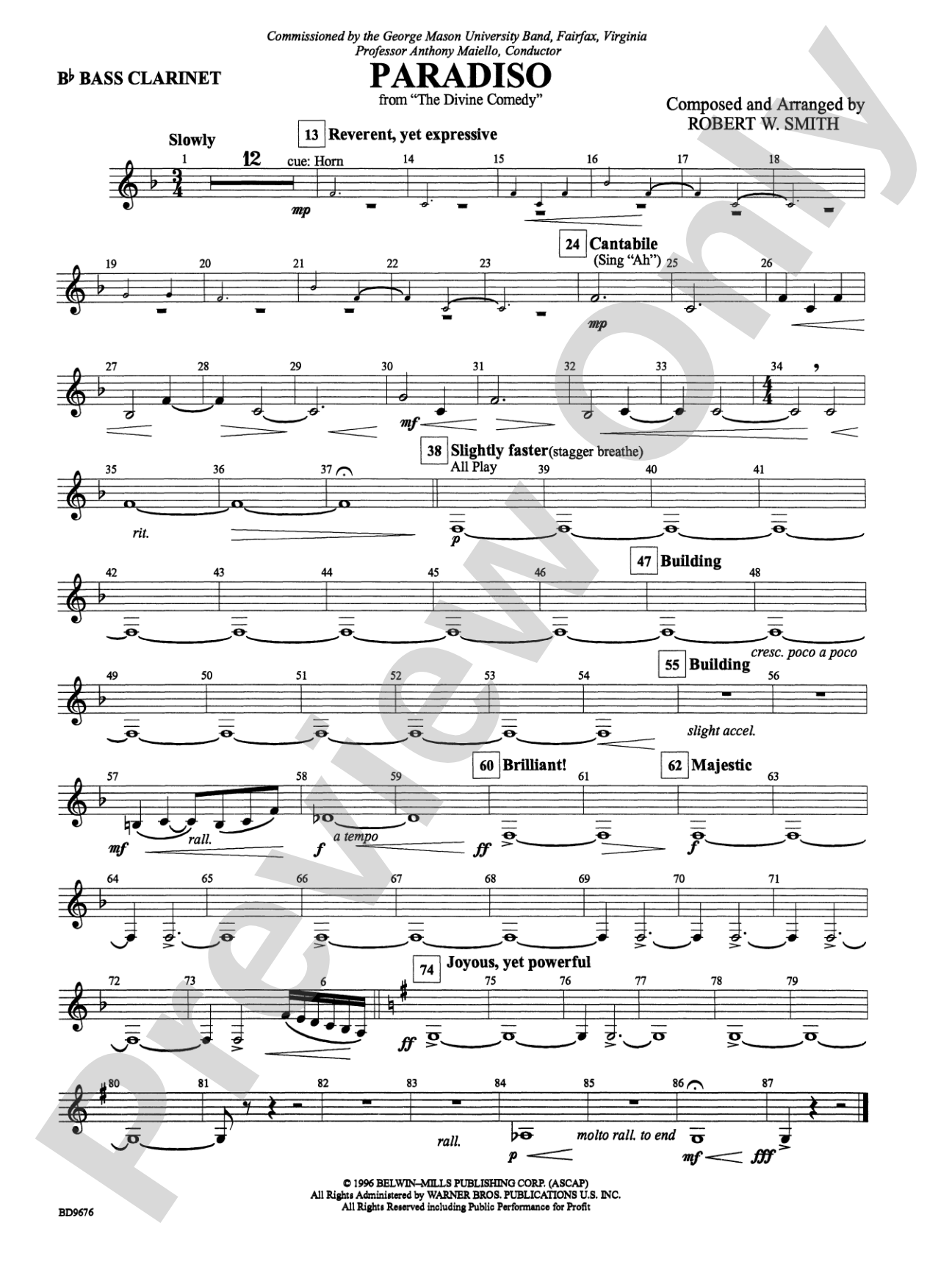 Paradiso: B-flat Bass Clarinet