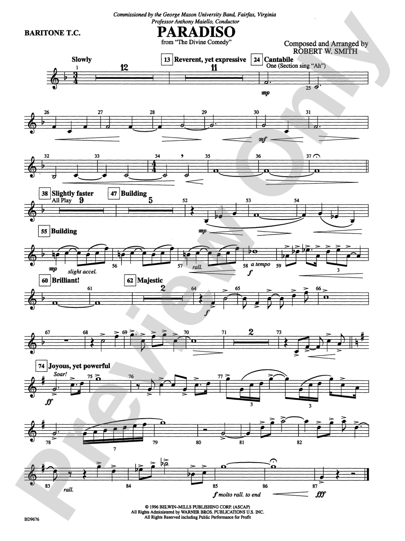 Paradiso: Baritone T.C.