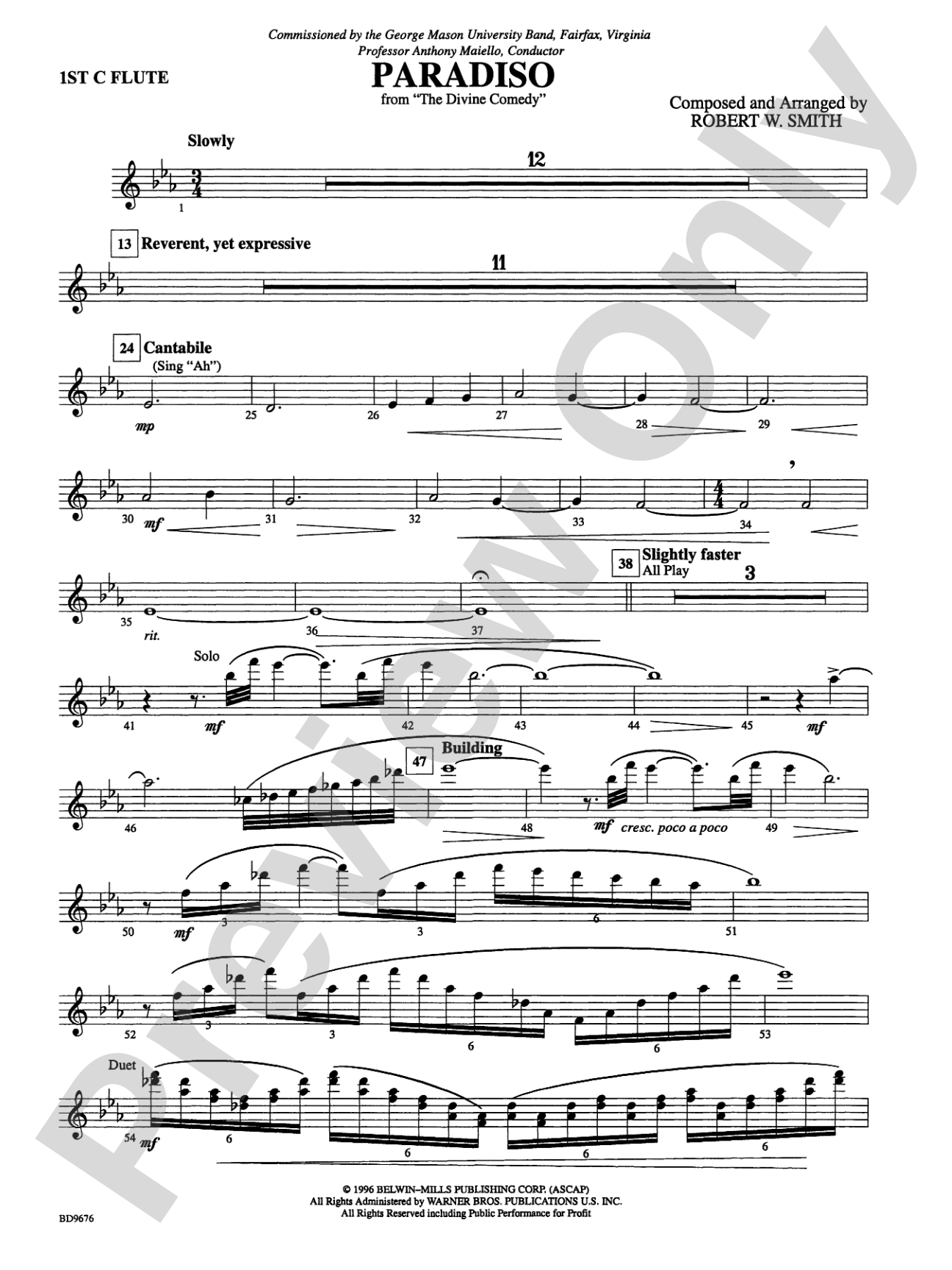 Paradiso: Flute