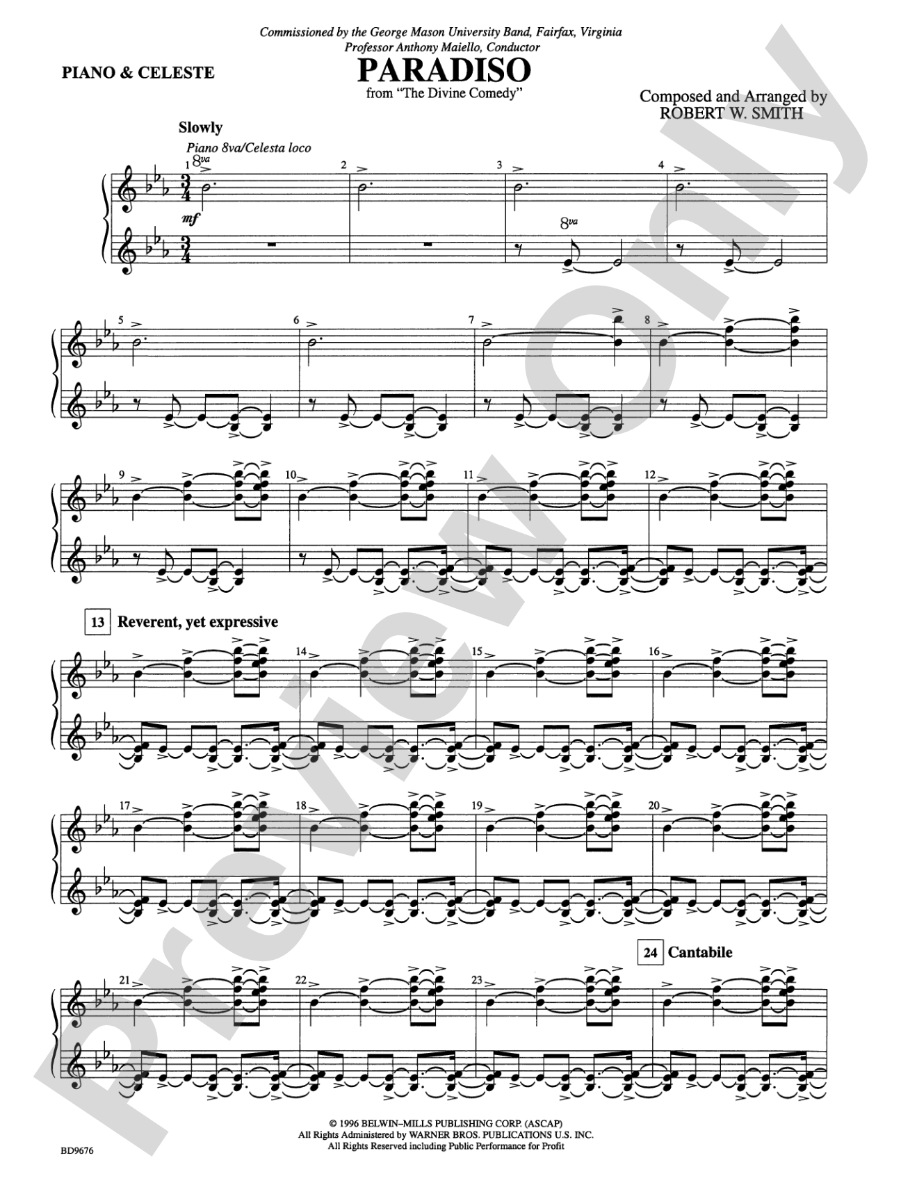 Paradiso: Piano Accompaniment