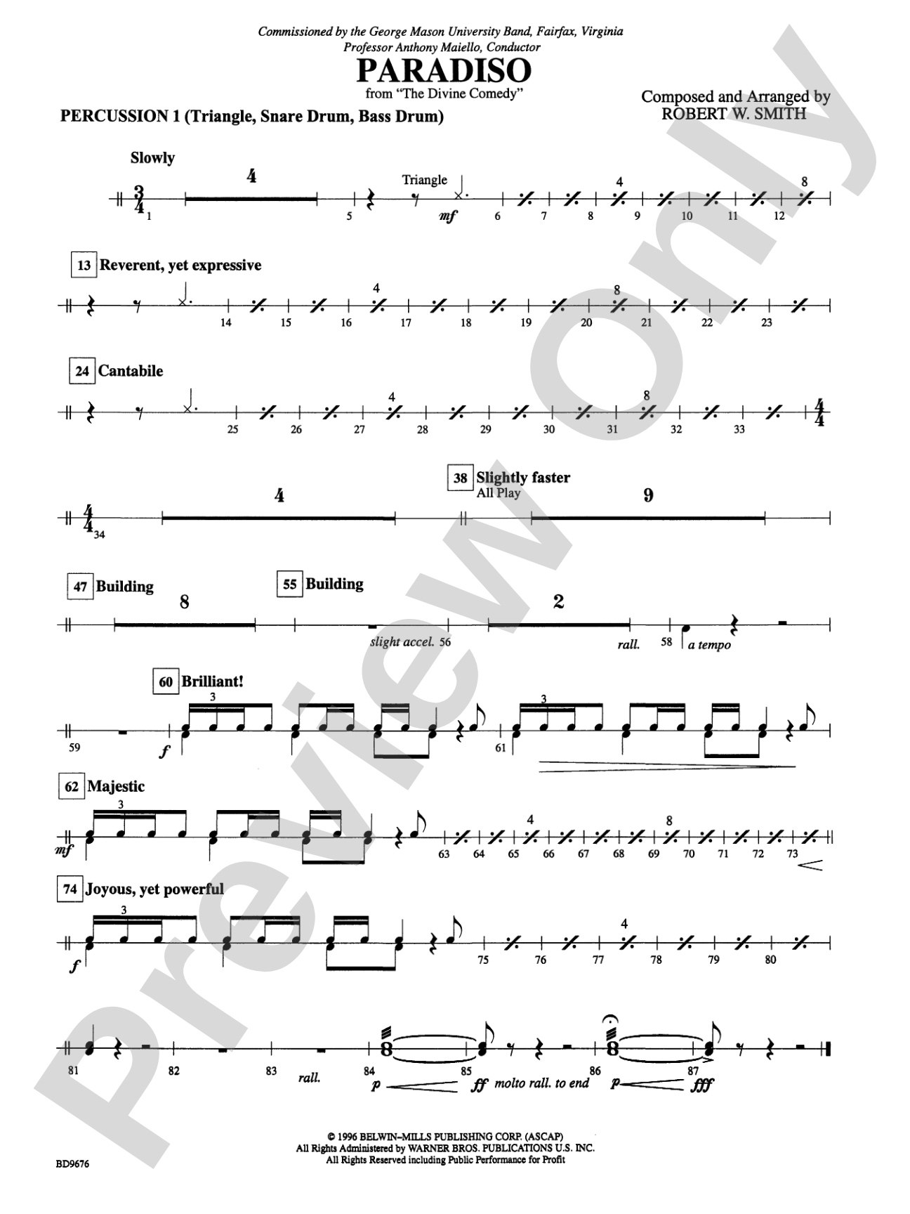 Paradiso: 1st Percussion