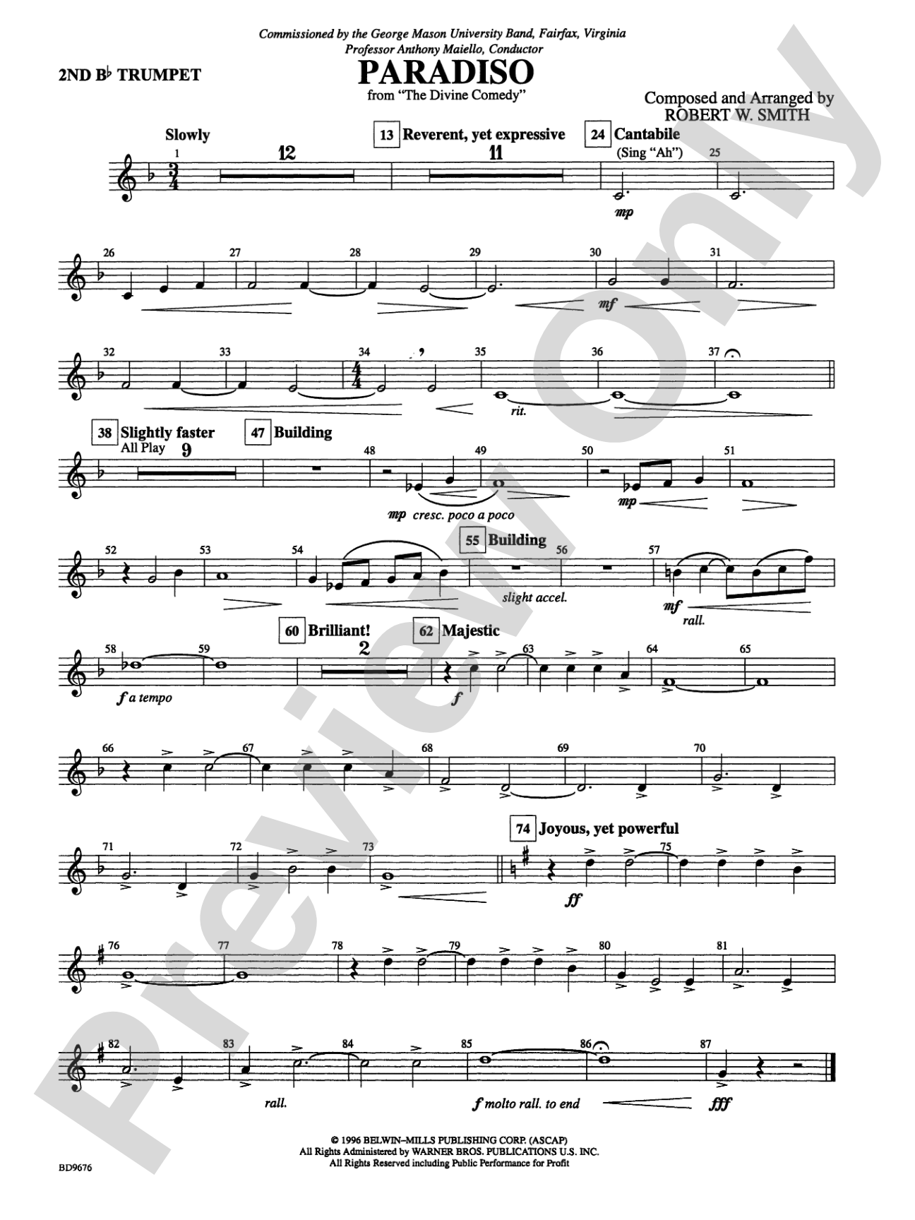 Paradiso: 2nd B-flat Trumpet