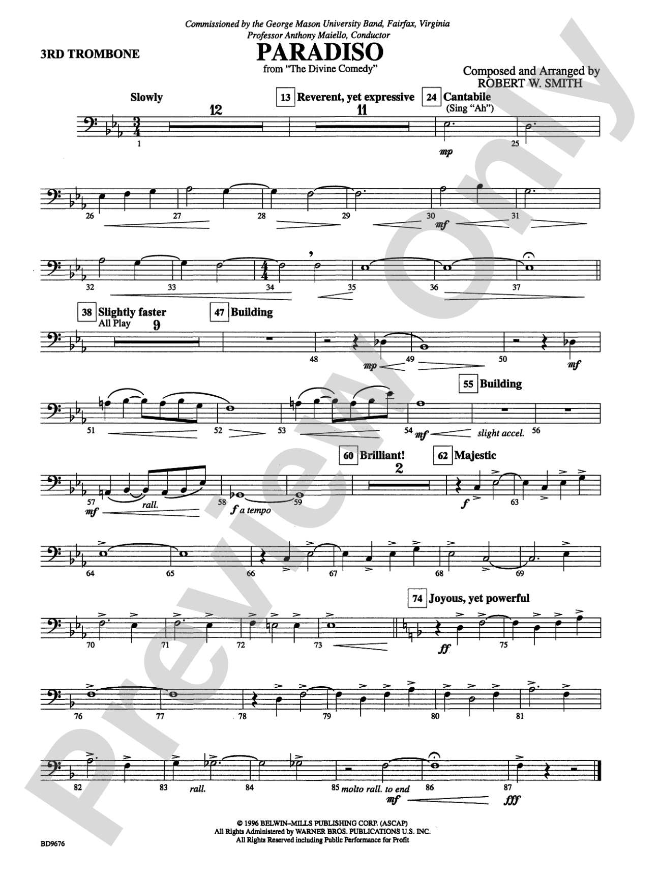 Paradiso: 3rd Trombone