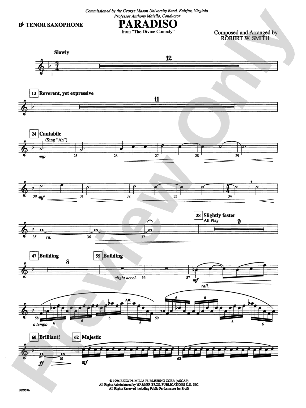 Paradiso: B-flat Tenor Saxophone