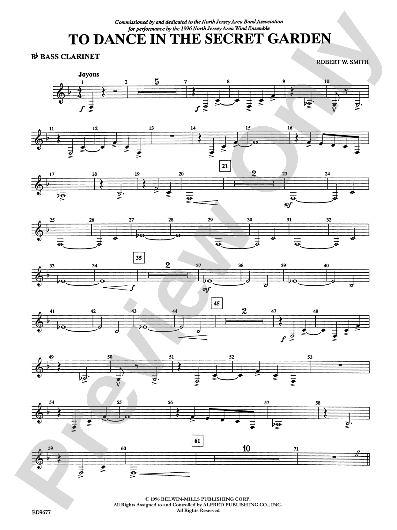 To Dance in the Secret Garden: B-flat Bass Clarinet