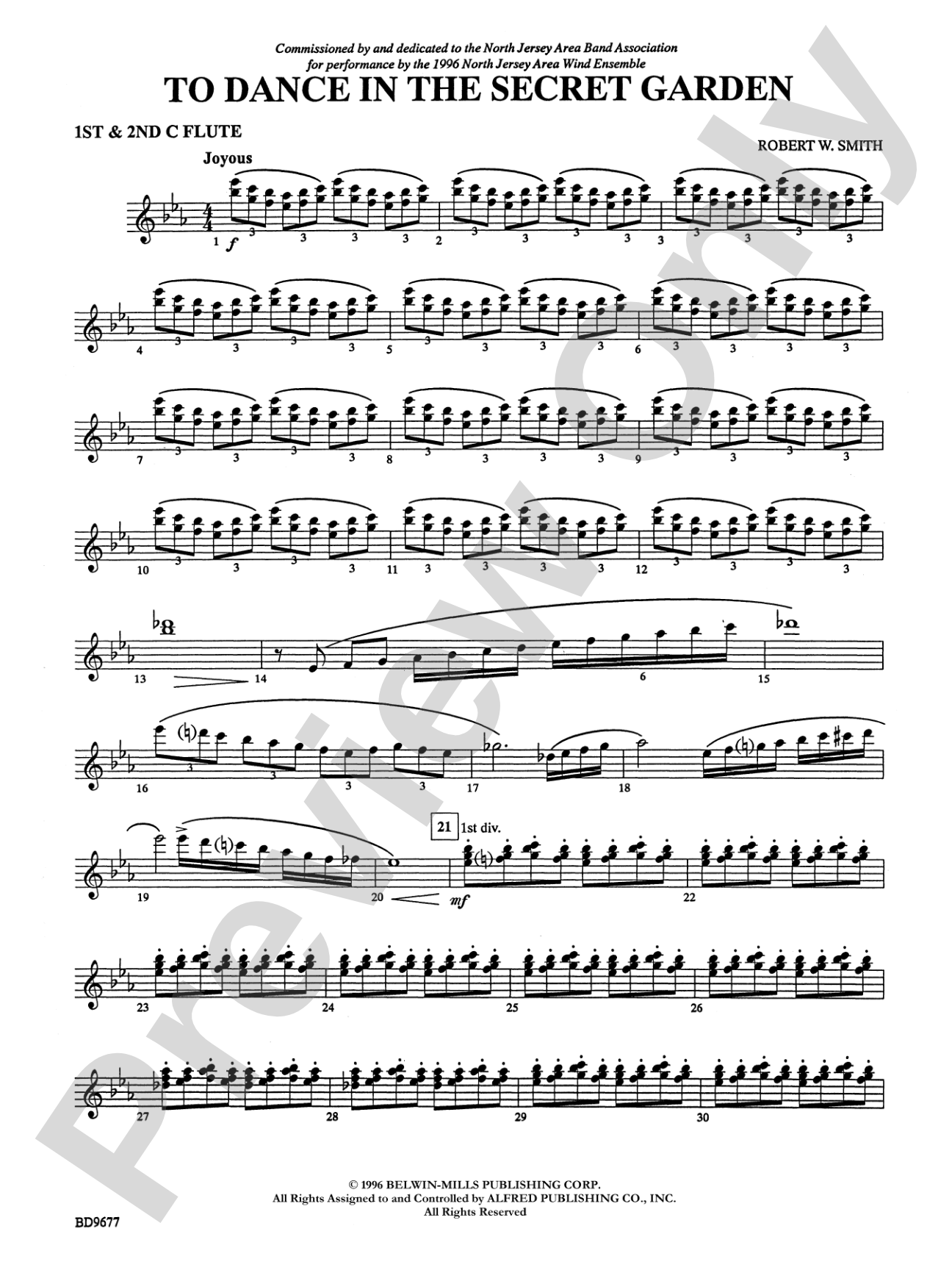 To Dance in the Secret Garden: 1st & 2nd Flute