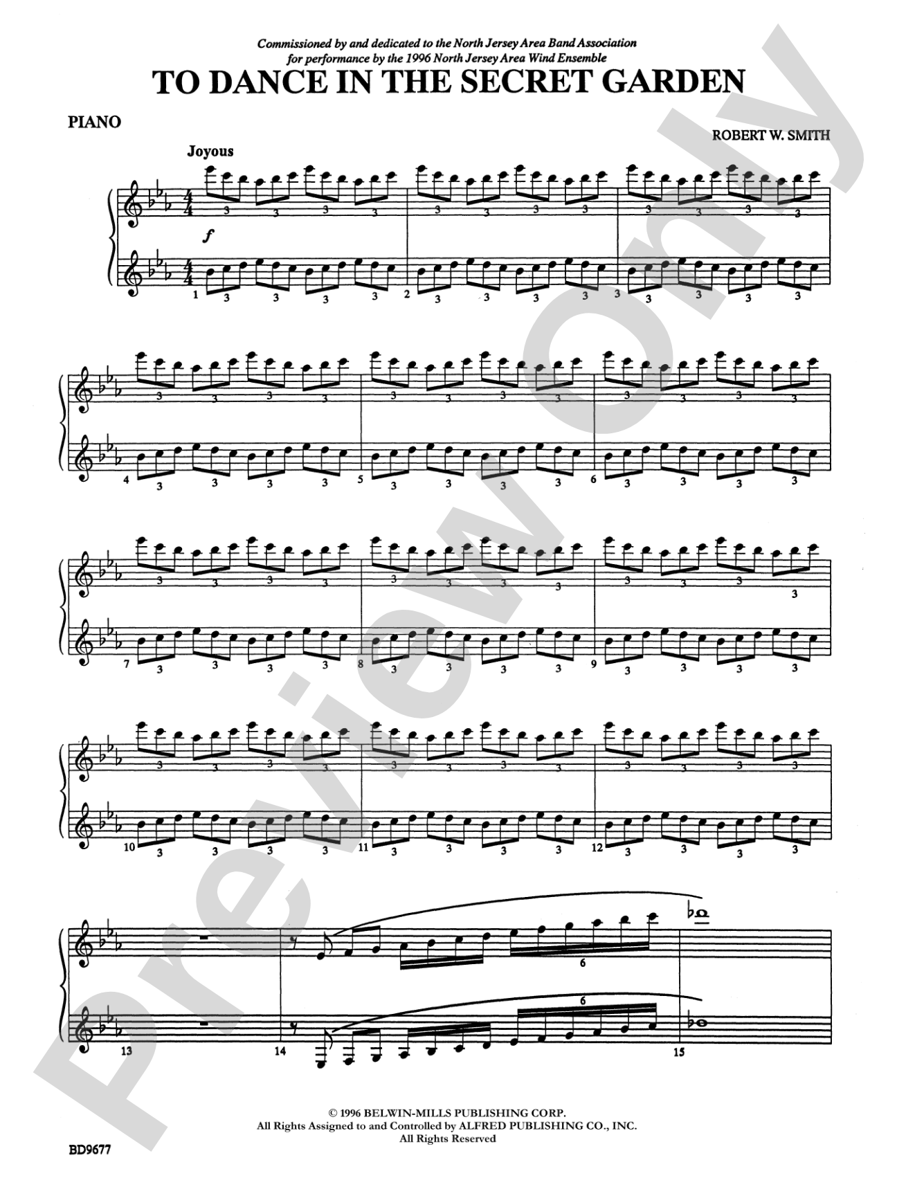To Dance in the Secret Garden: Piano Accompaniment