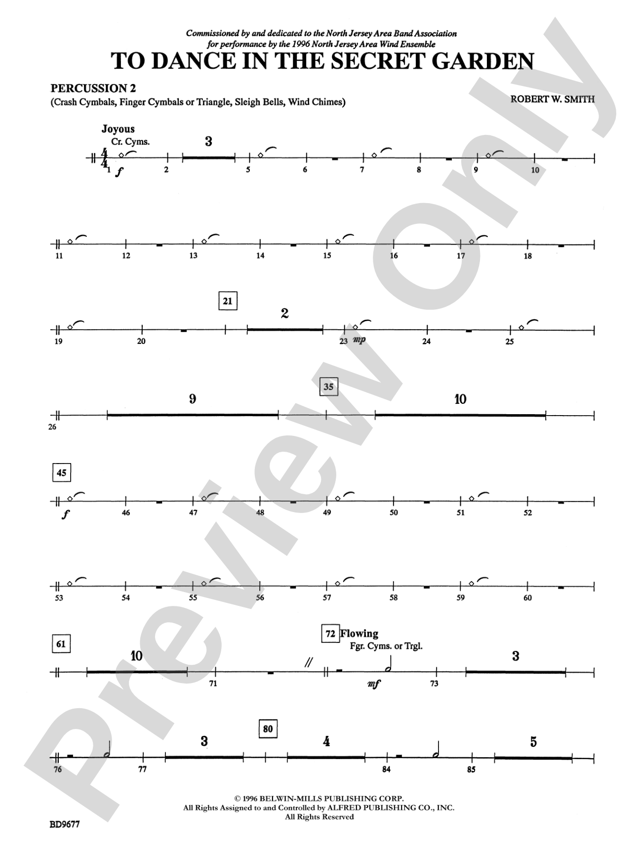 To Dance in the Secret Garden: 2nd Percussion