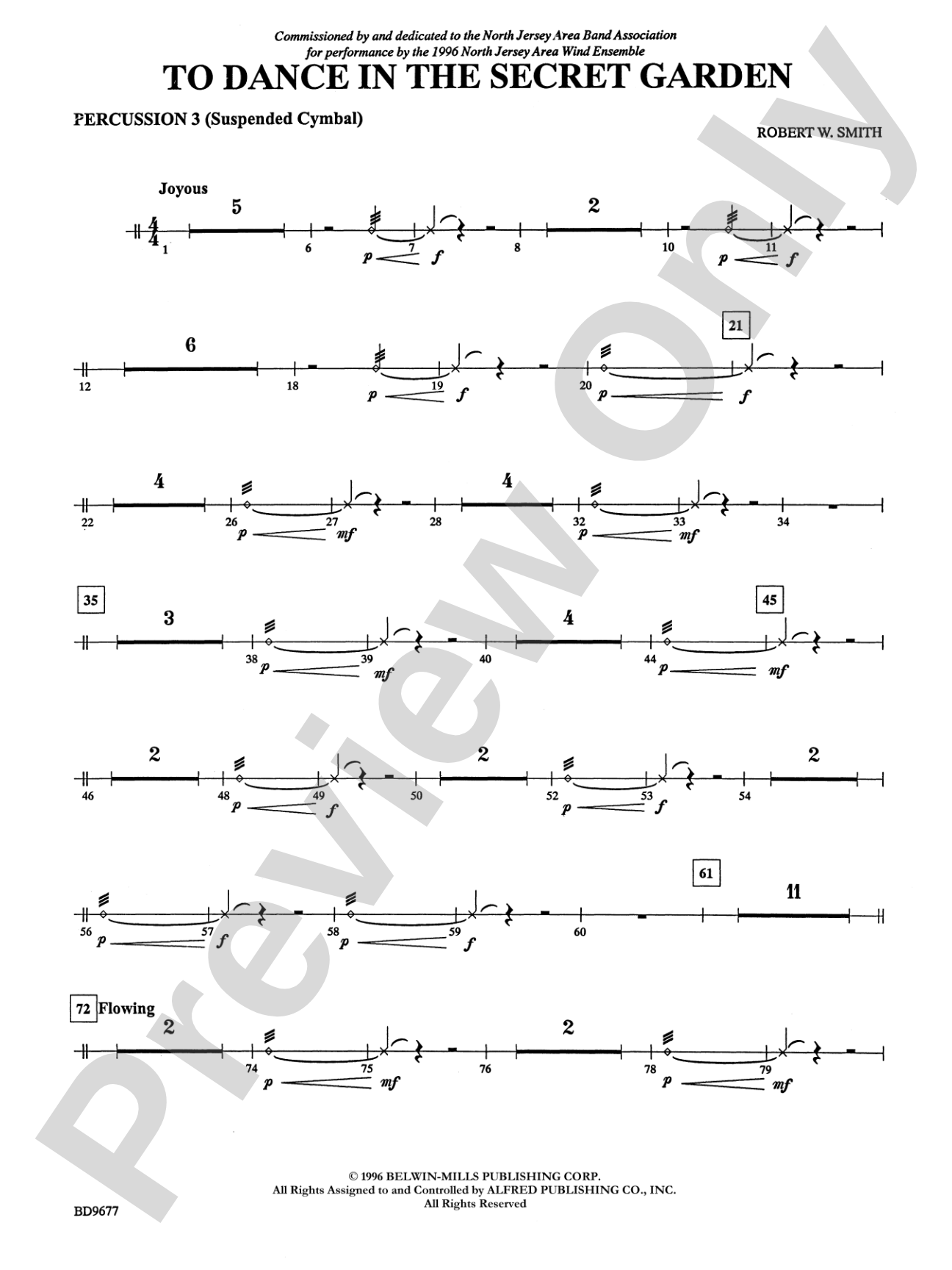 To Dance in the Secret Garden: 3rd Percussion