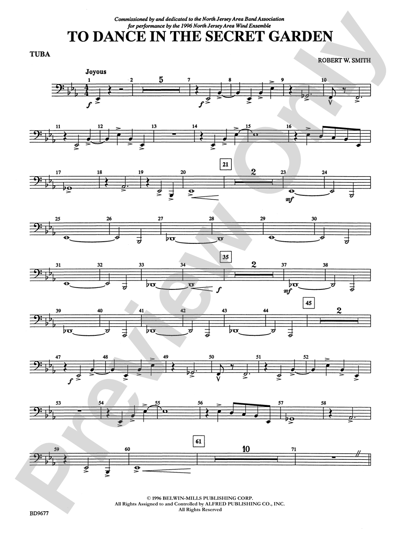 To Dance in the Secret Garden: Tuba