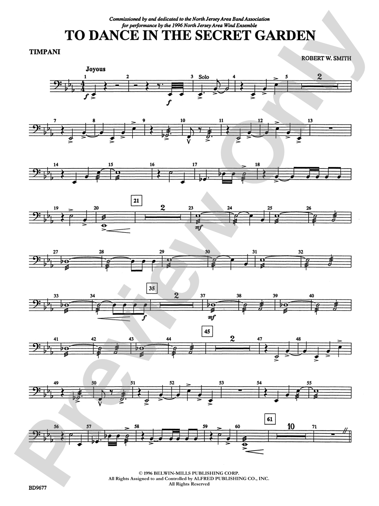 To Dance in the Secret Garden: Timpani