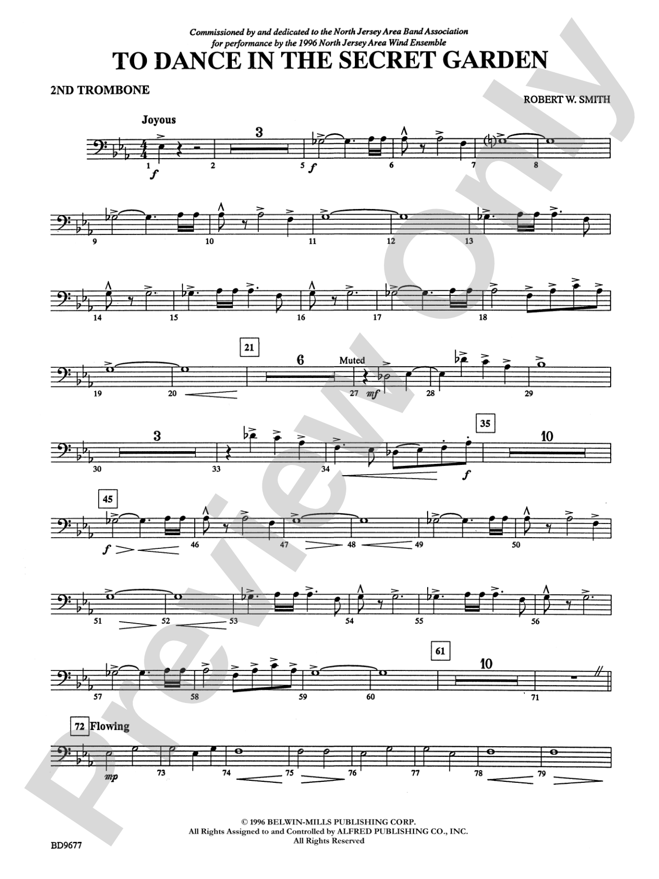 To Dance in the Secret Garden: 2nd Trombone