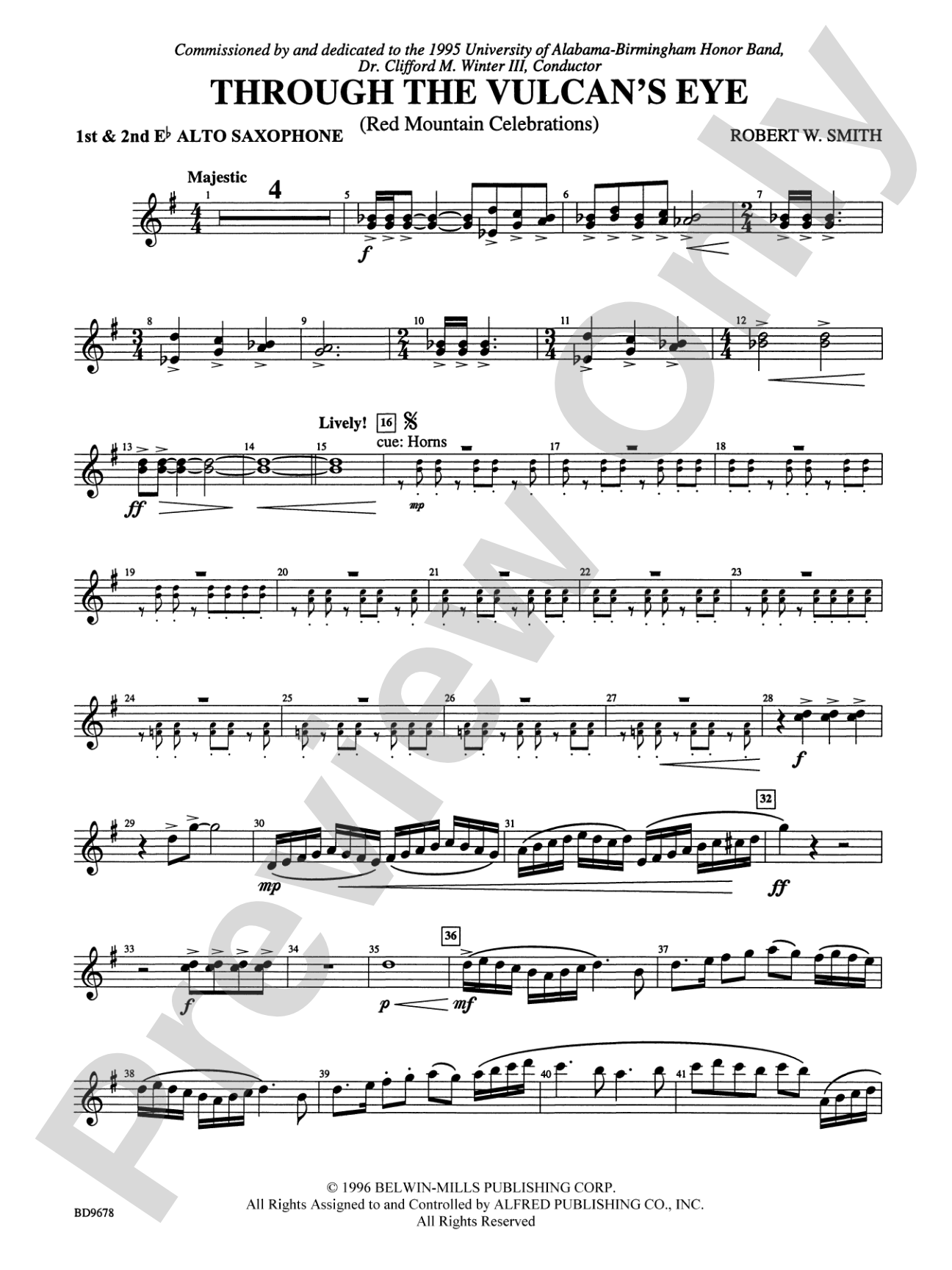 Through the Vulcan's Eye: 1st & 2nd E-flat Alto Saxophone
