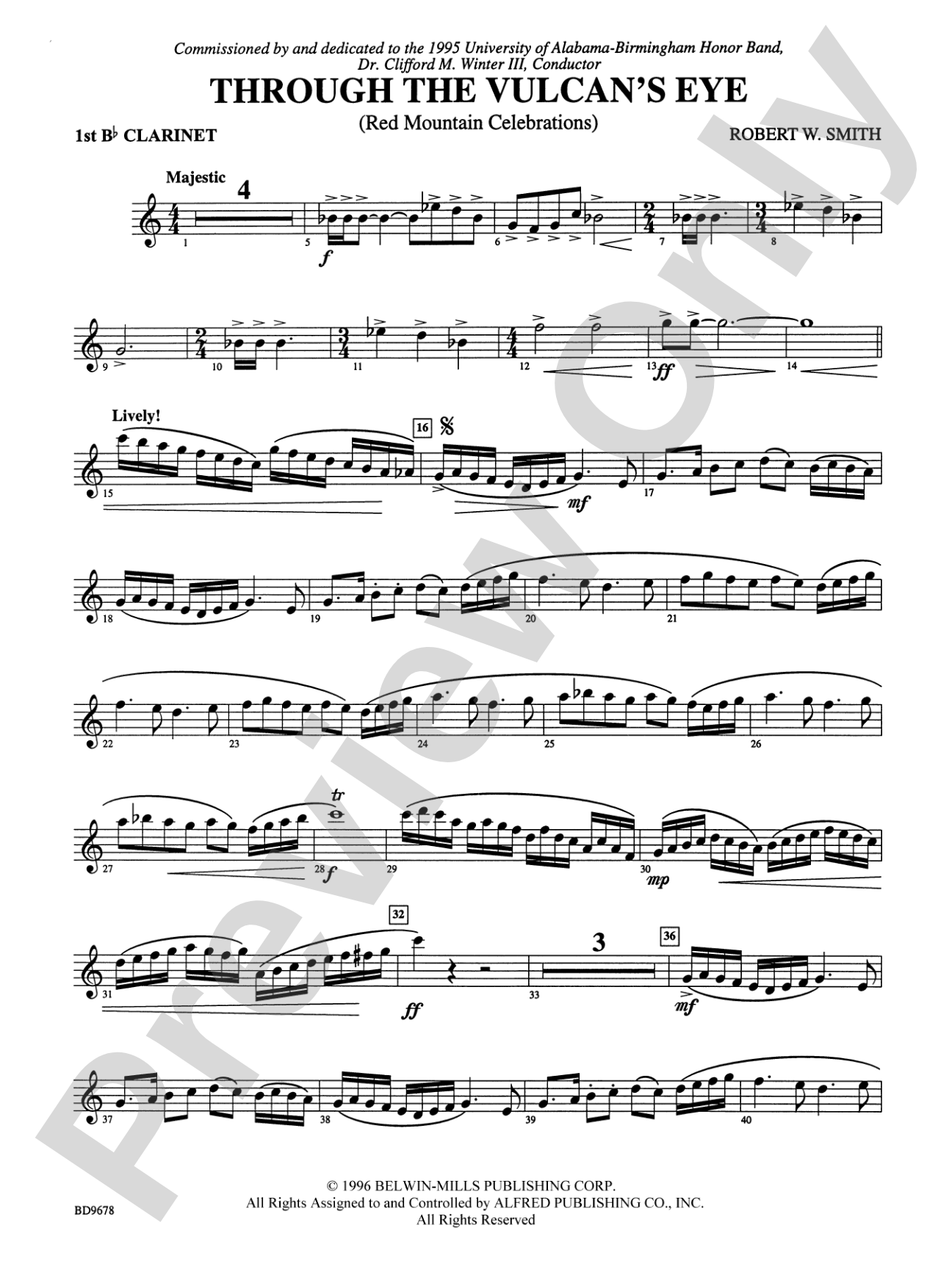 Through the Vulcan's Eye: 1st B-flat Clarinet