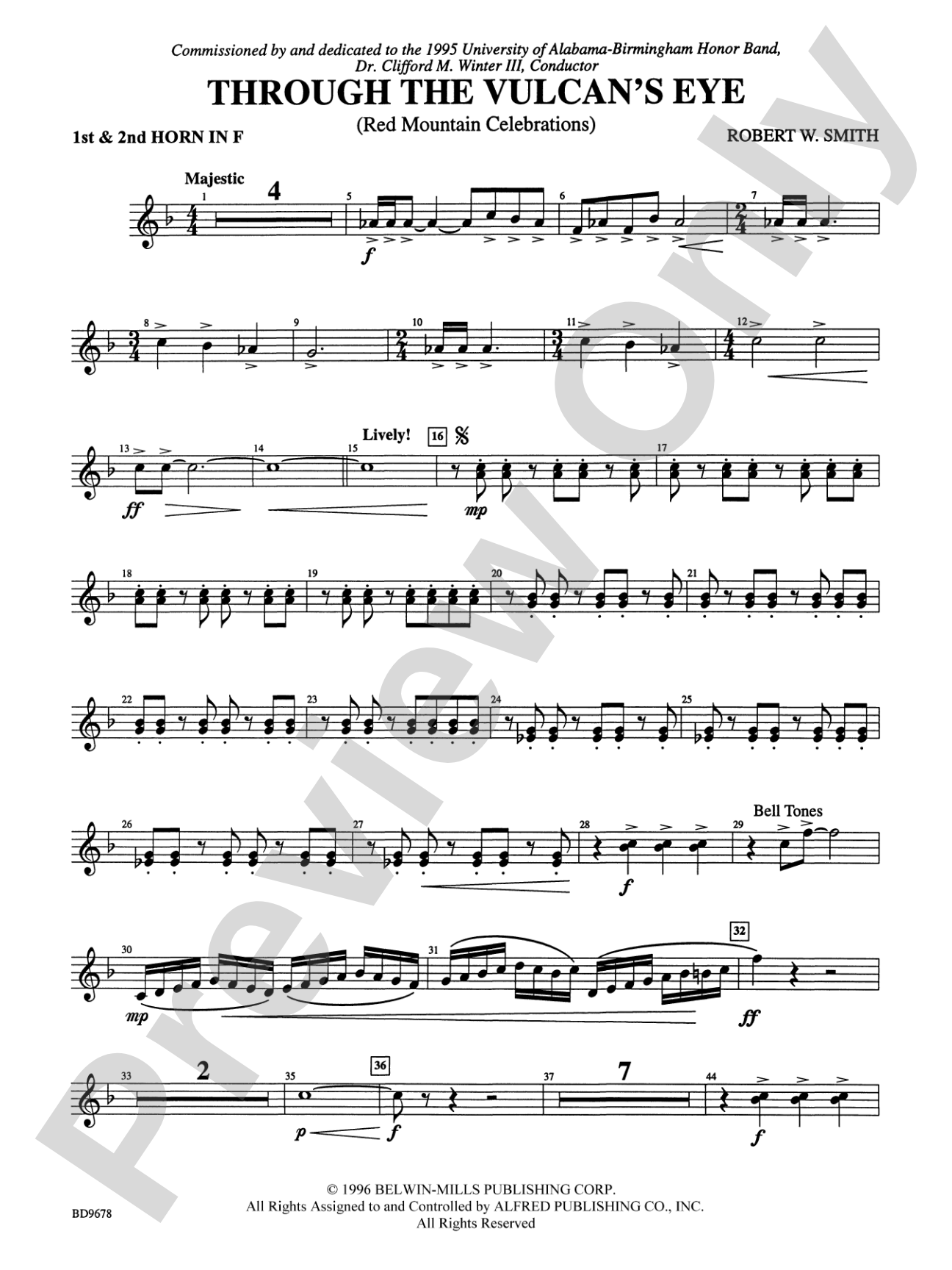 Through the Vulcan's Eye: 1st & 2nd F Horns