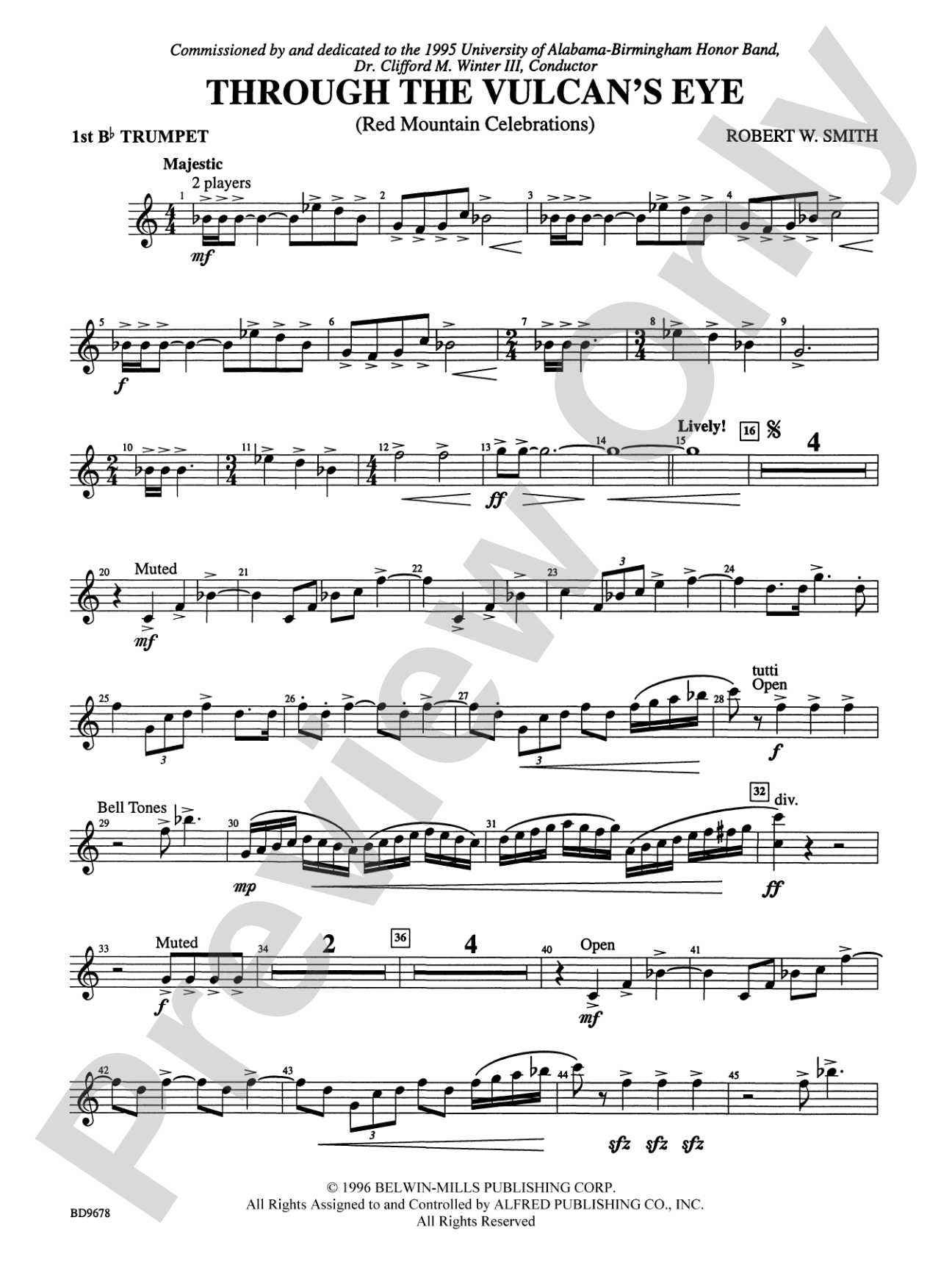 Through the Vulcan's Eye: 1st B-flat Trumpet