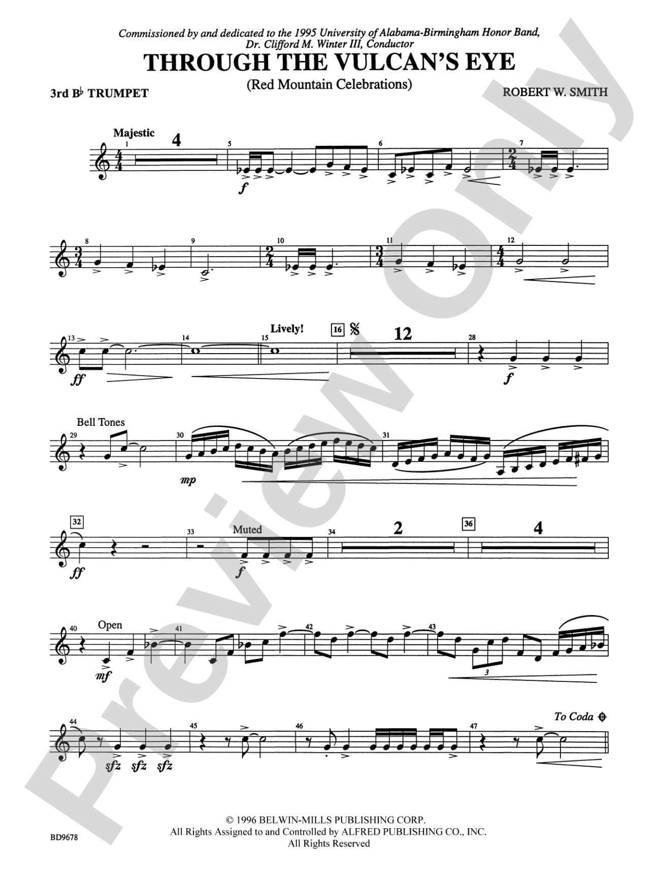 Through the Vulcan's Eye: 3rd B-flat Trumpet