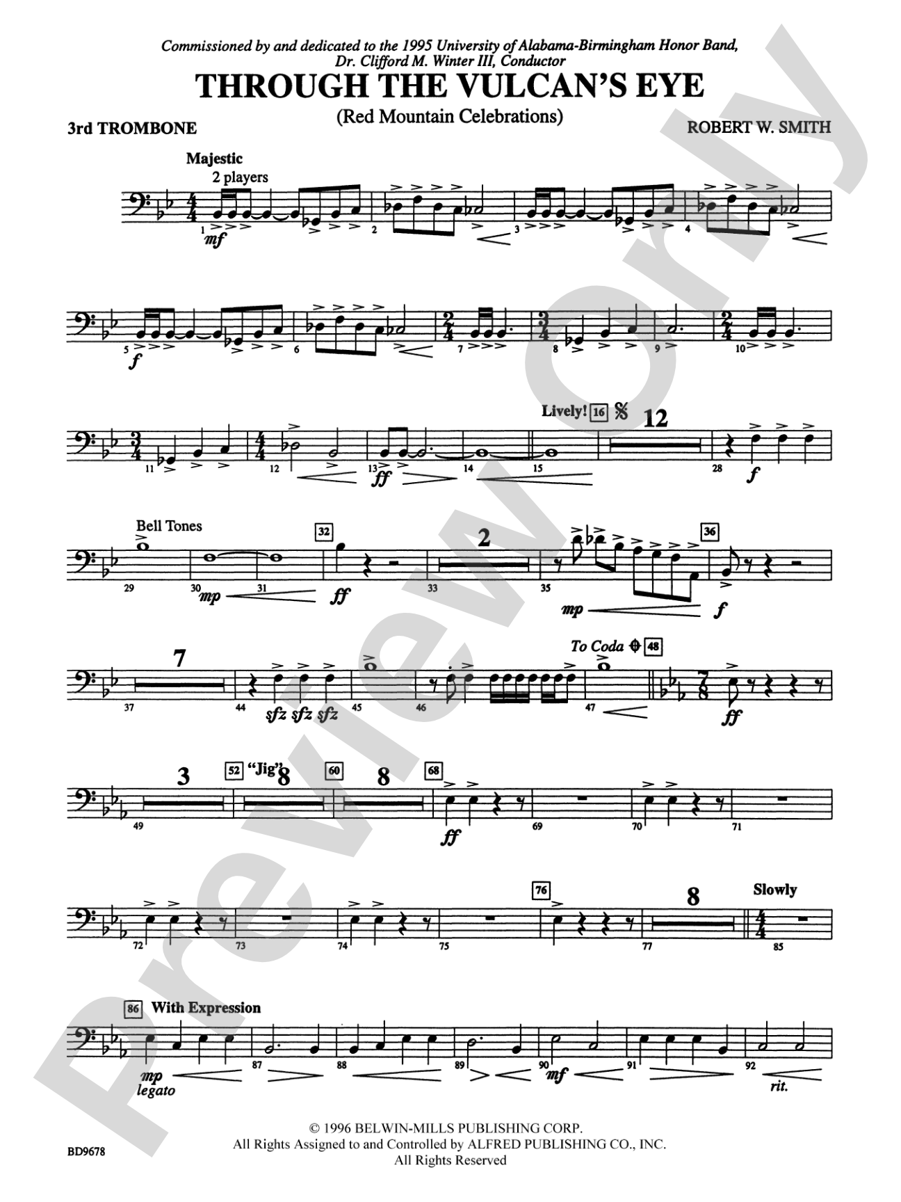Through the Vulcan's Eye: 3rd Trombone