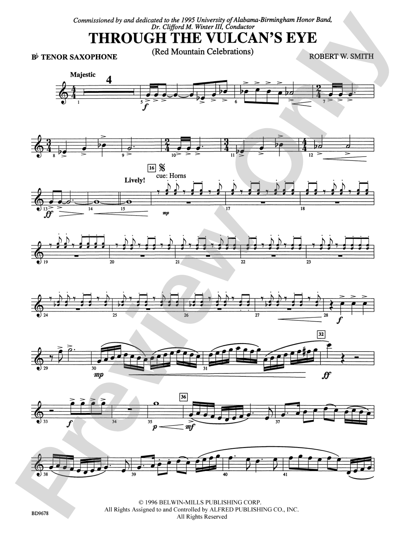 Through the Vulcan's Eye: B-flat Tenor Saxophone