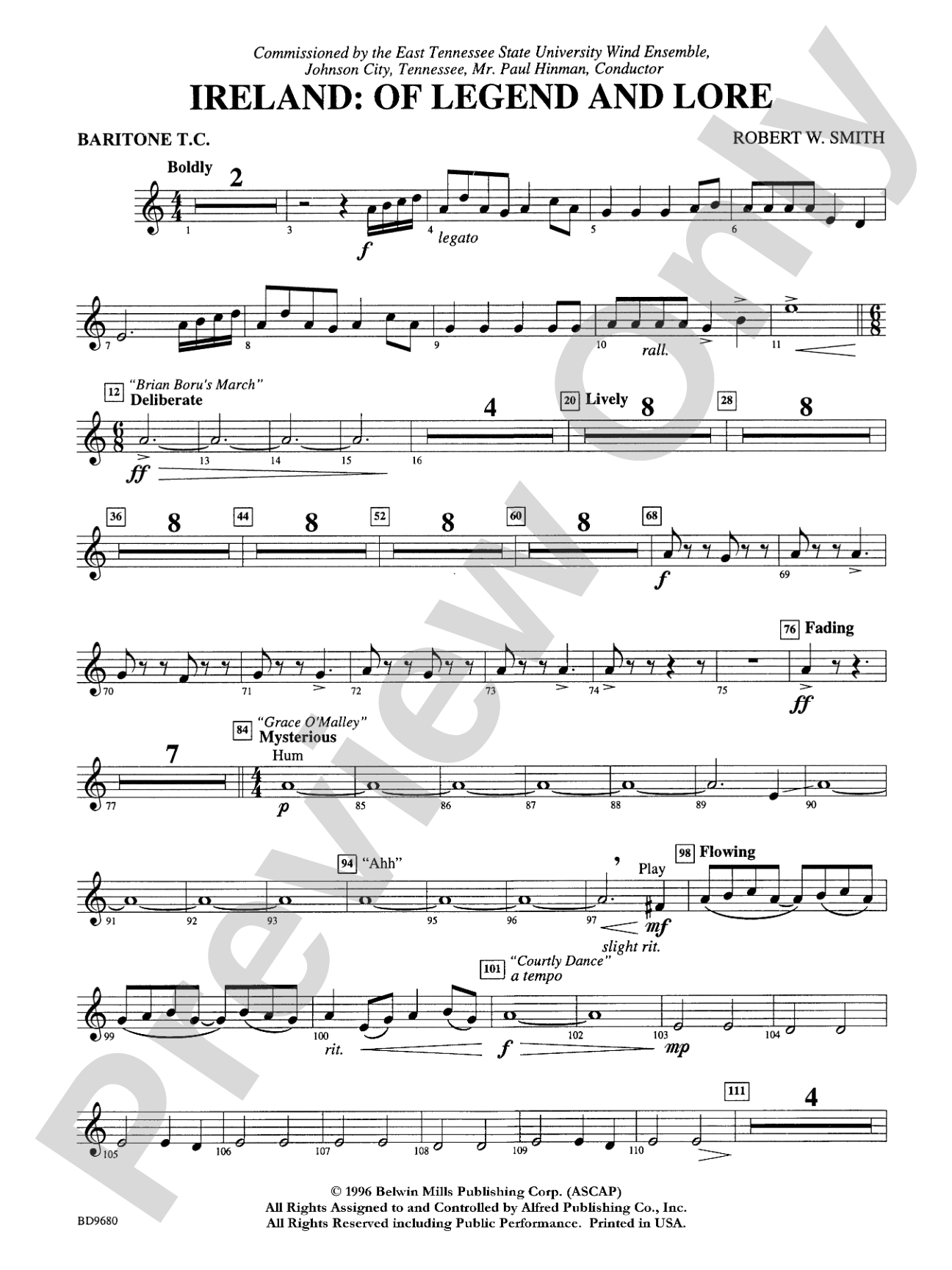 Ireland: Of Legend and Lore: Baritone T.C.