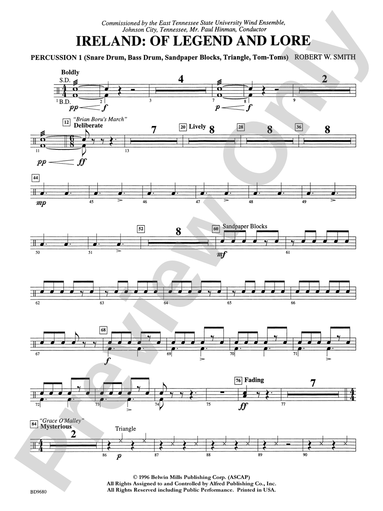 Ireland: Of Legend and Lore: 1st Percussion