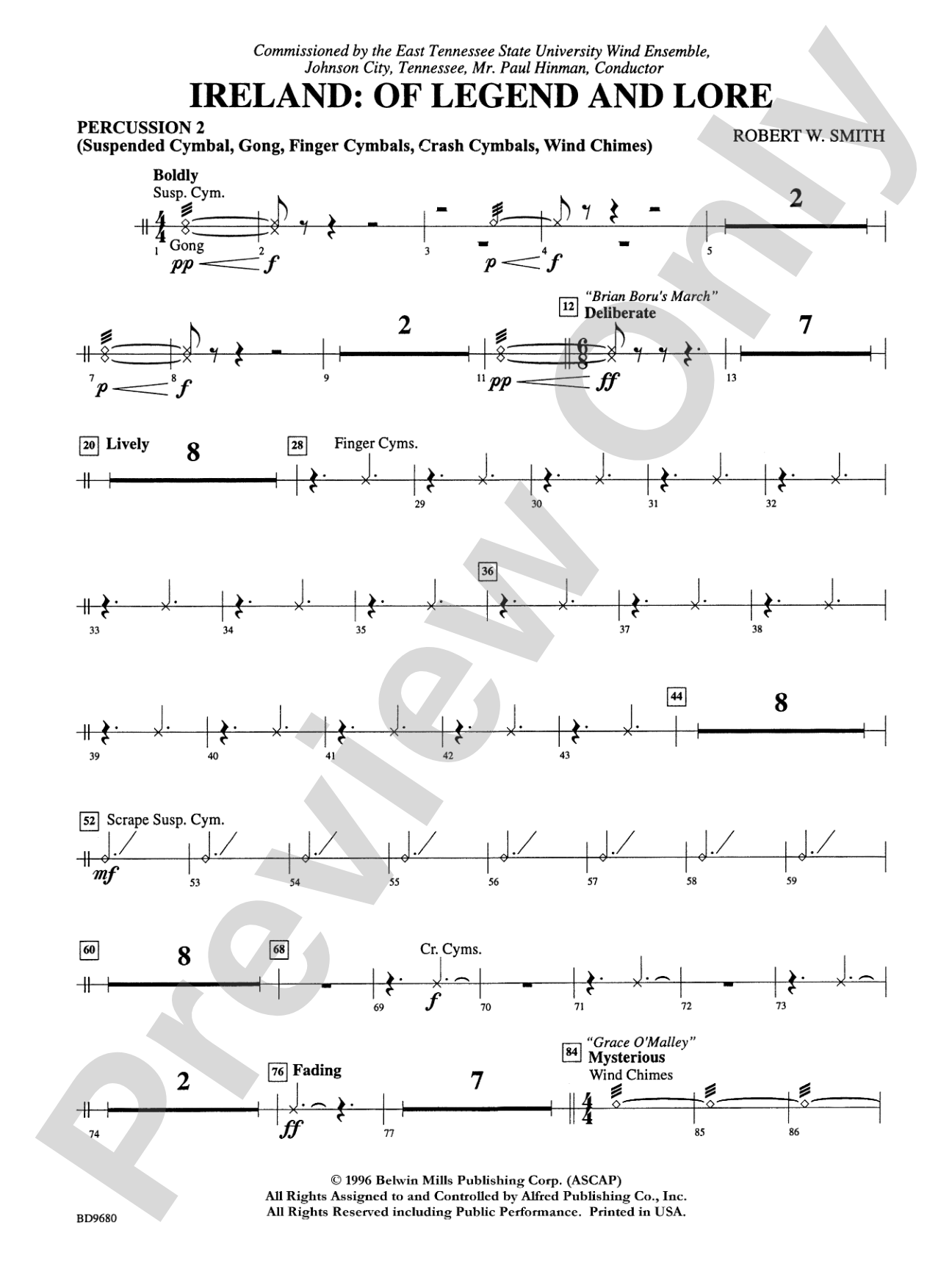 Ireland: Of Legend and Lore: 2nd Percussion