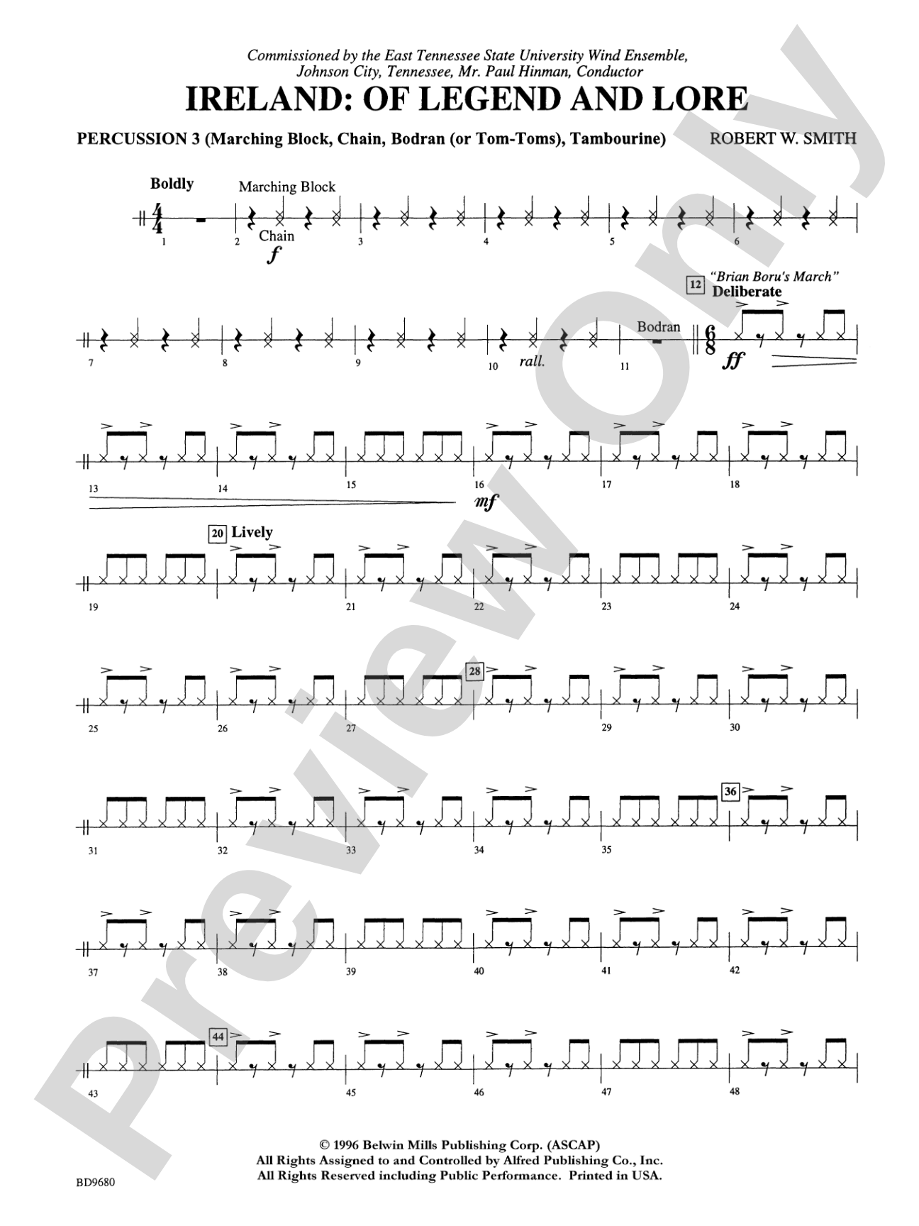 Ireland: Of Legend and Lore: 3rd Percussion