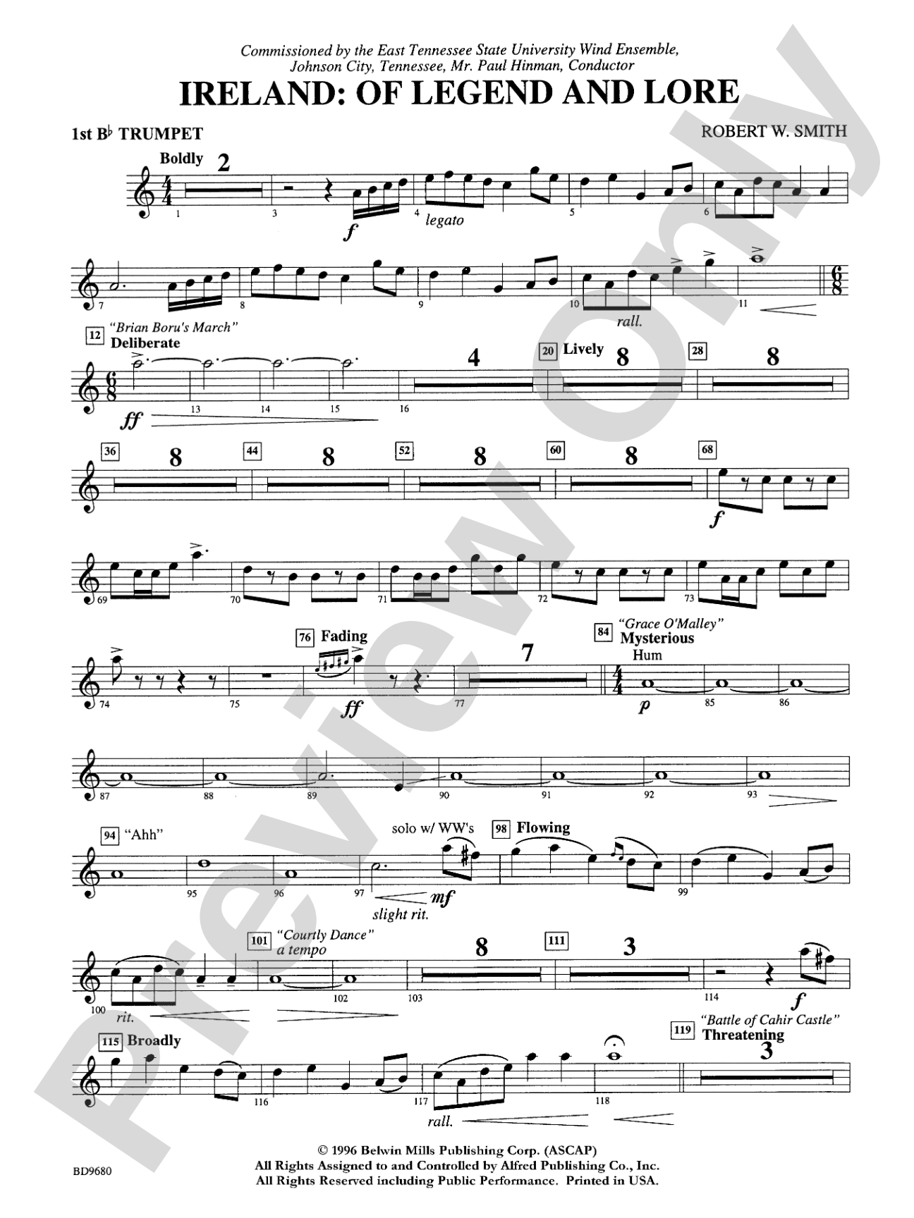Ireland: Of Legend and Lore: 1st B-flat Trumpet