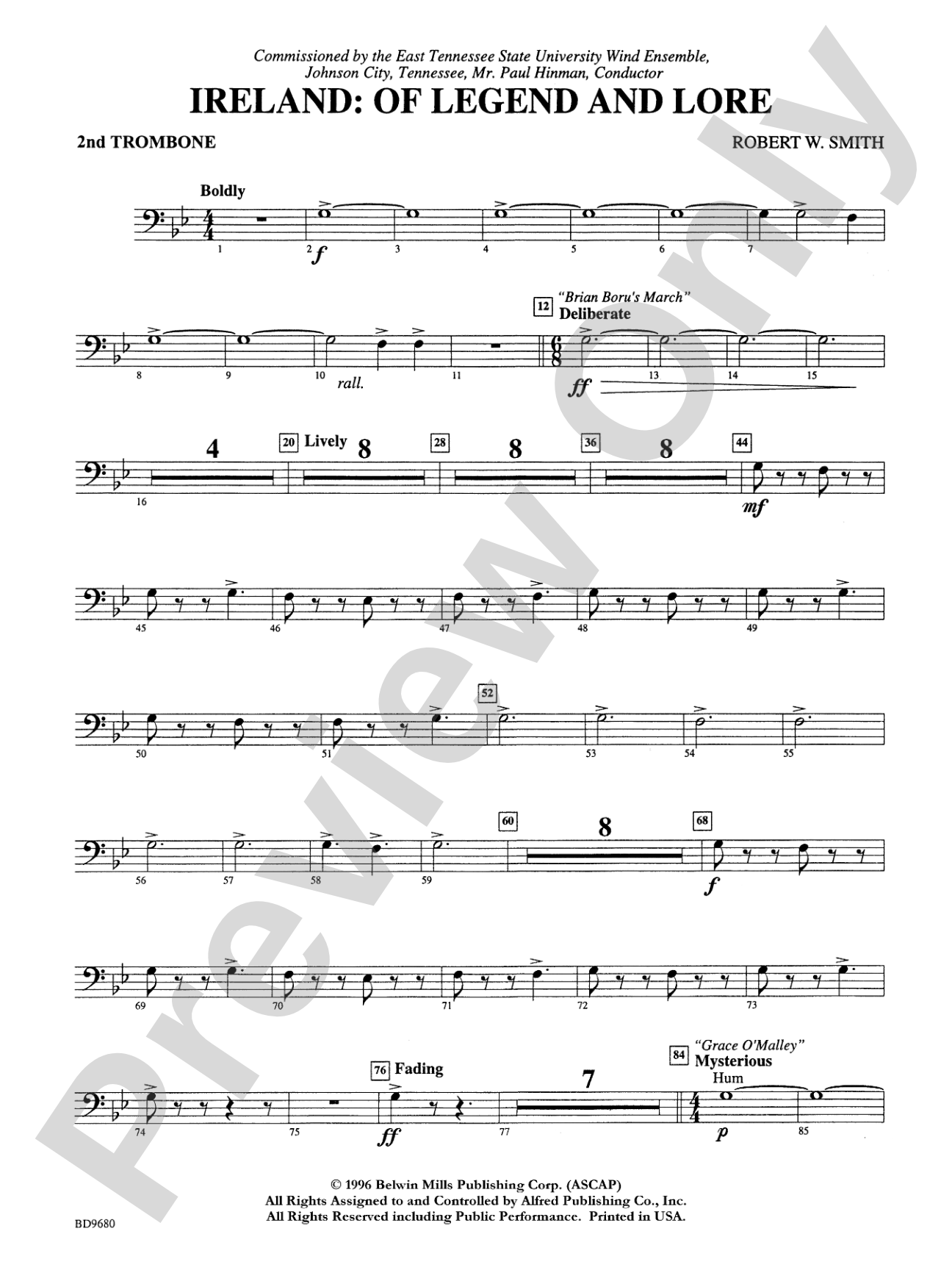 Ireland: Of Legend and Lore: 2nd Trombone
