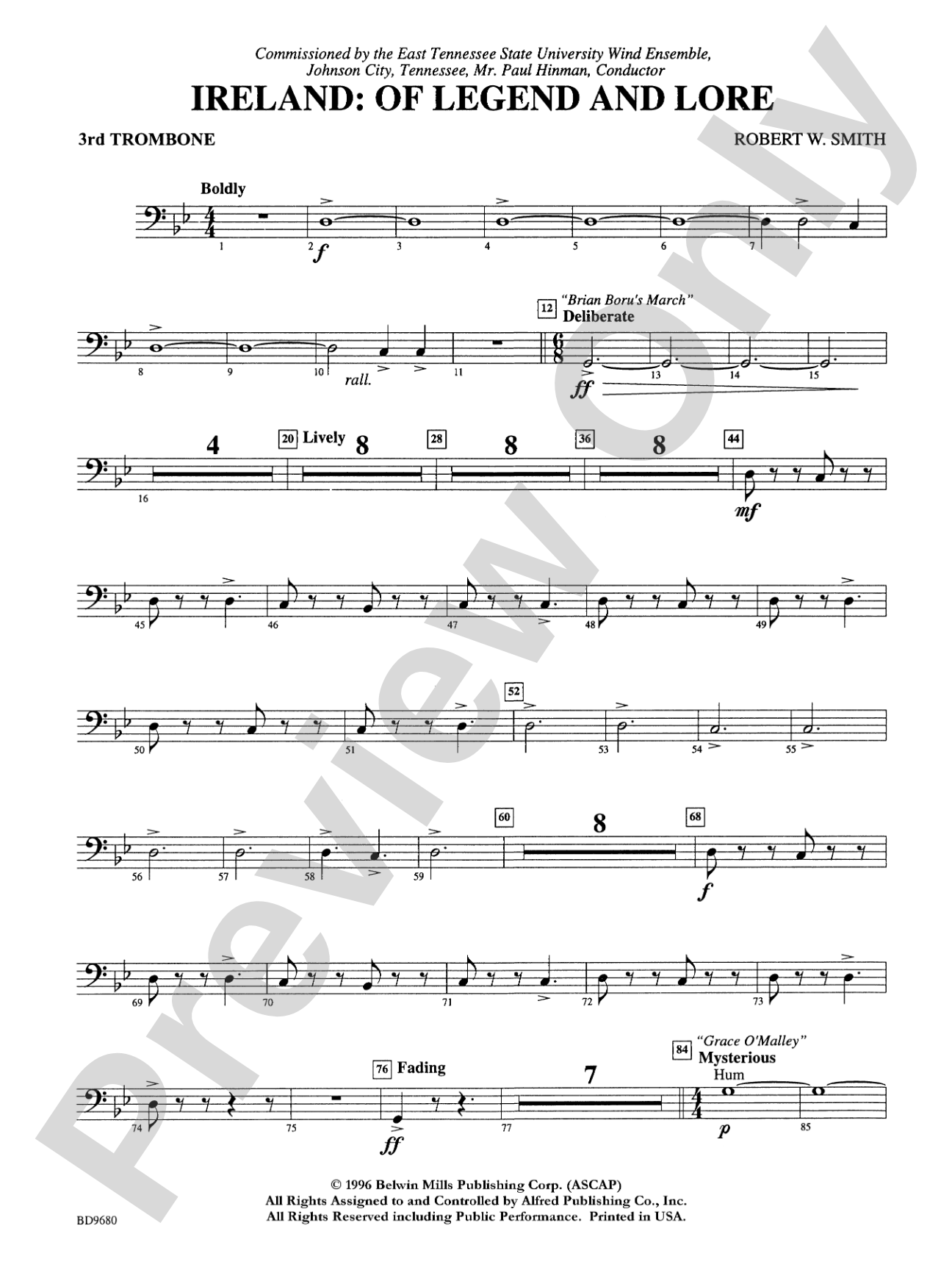 Ireland: Of Legend and Lore: 3rd Trombone