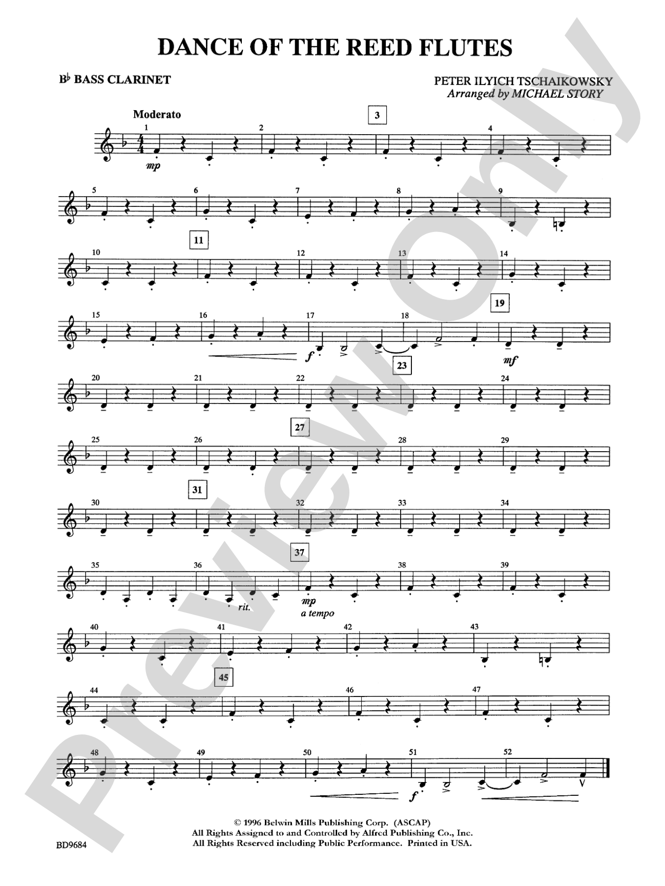 Dance of the Reed Flutes: B-flat Bass Clarinet
