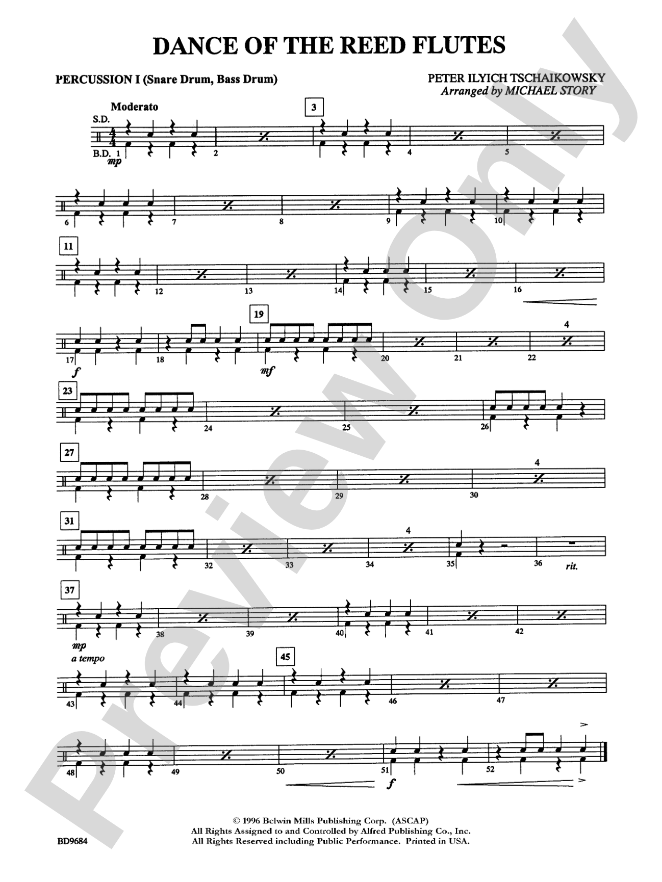 Dance of the Reed Flutes: 1st Percussion
