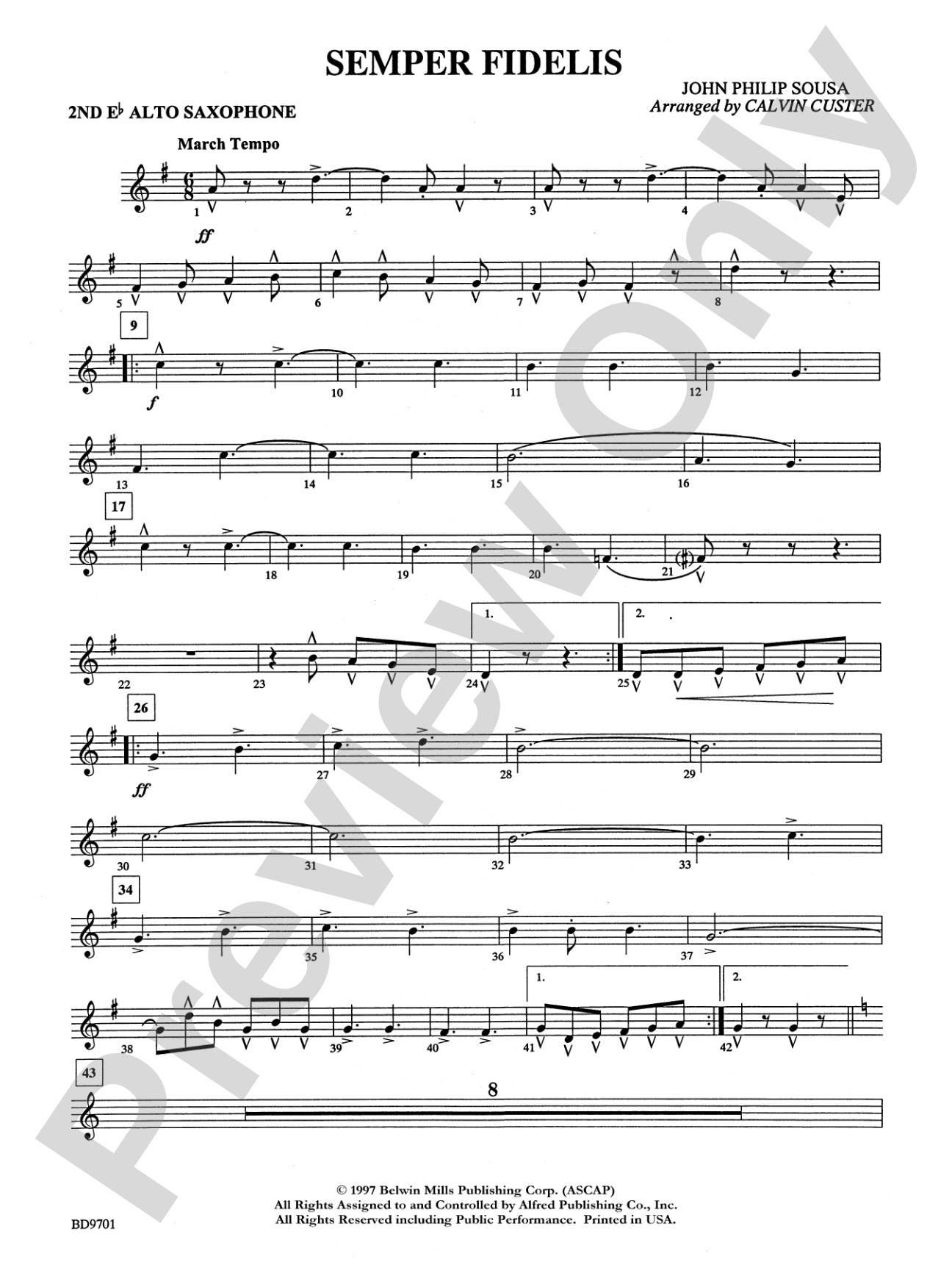 Semper Fidelis: 2nd E-flat Alto Saxophone