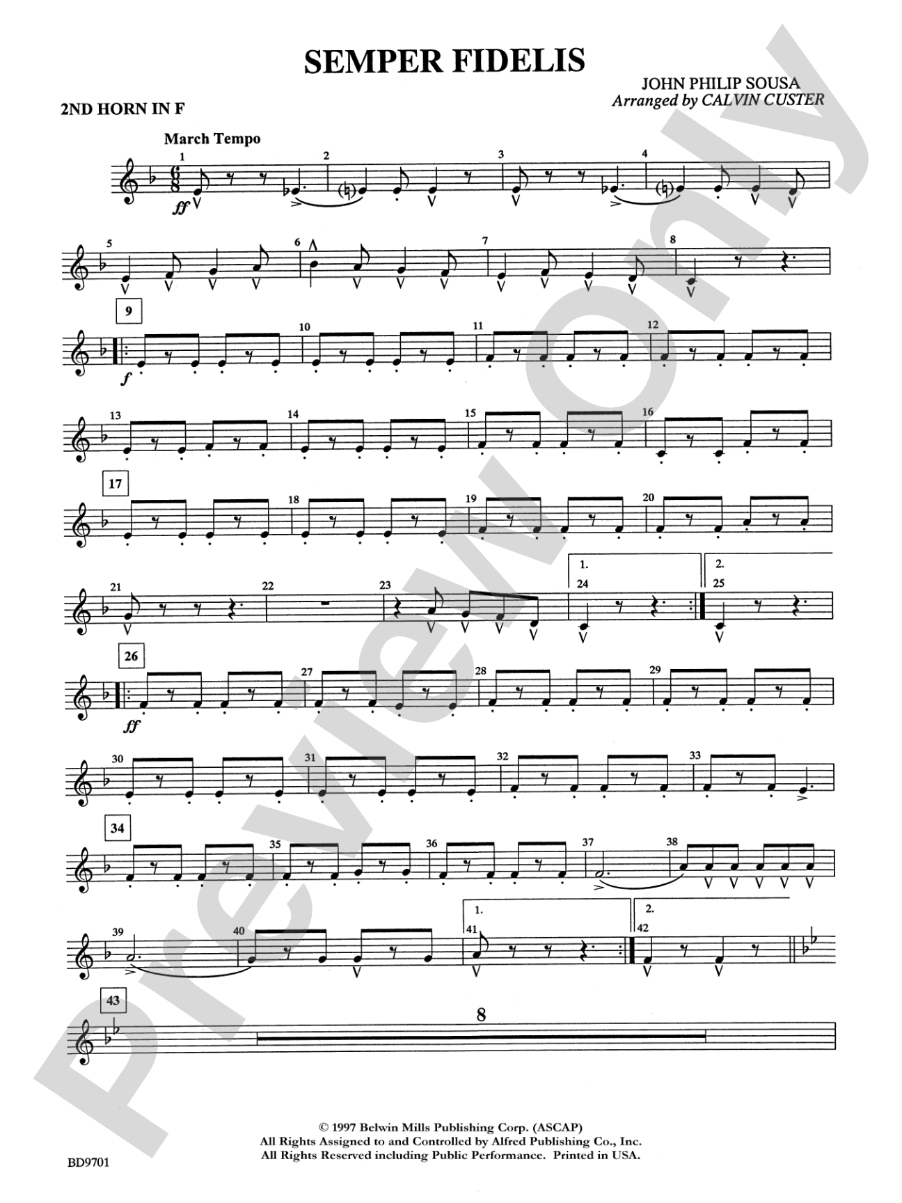 Semper Fidelis: 2nd F Horn