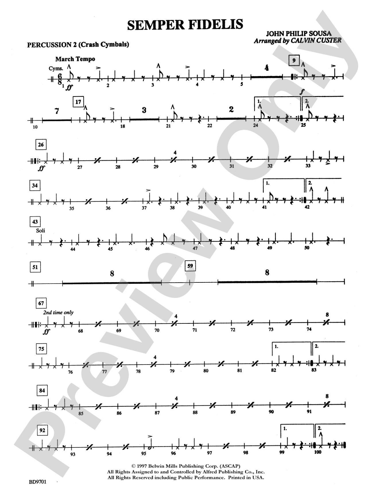 Semper Fidelis: 2nd Percussion