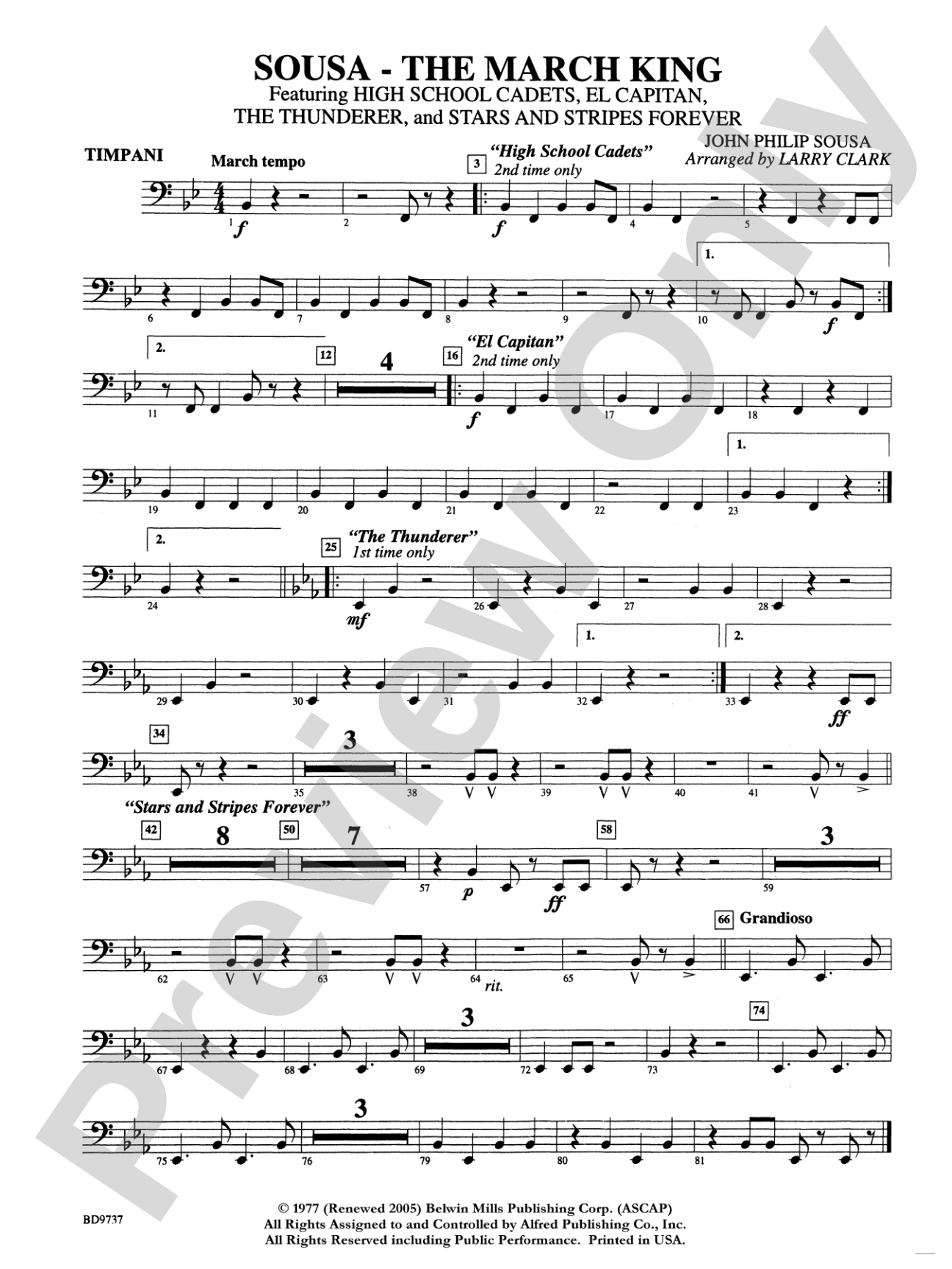 Sousa - The March King: Timpani
